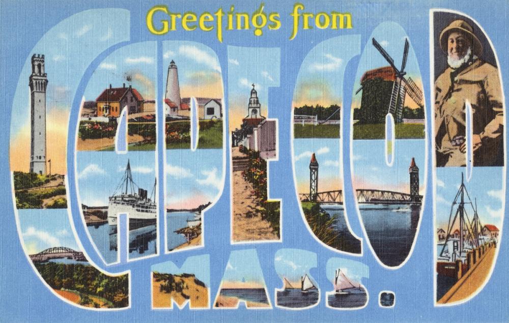 Greetings from Cape Cod - Screenprint Postcard