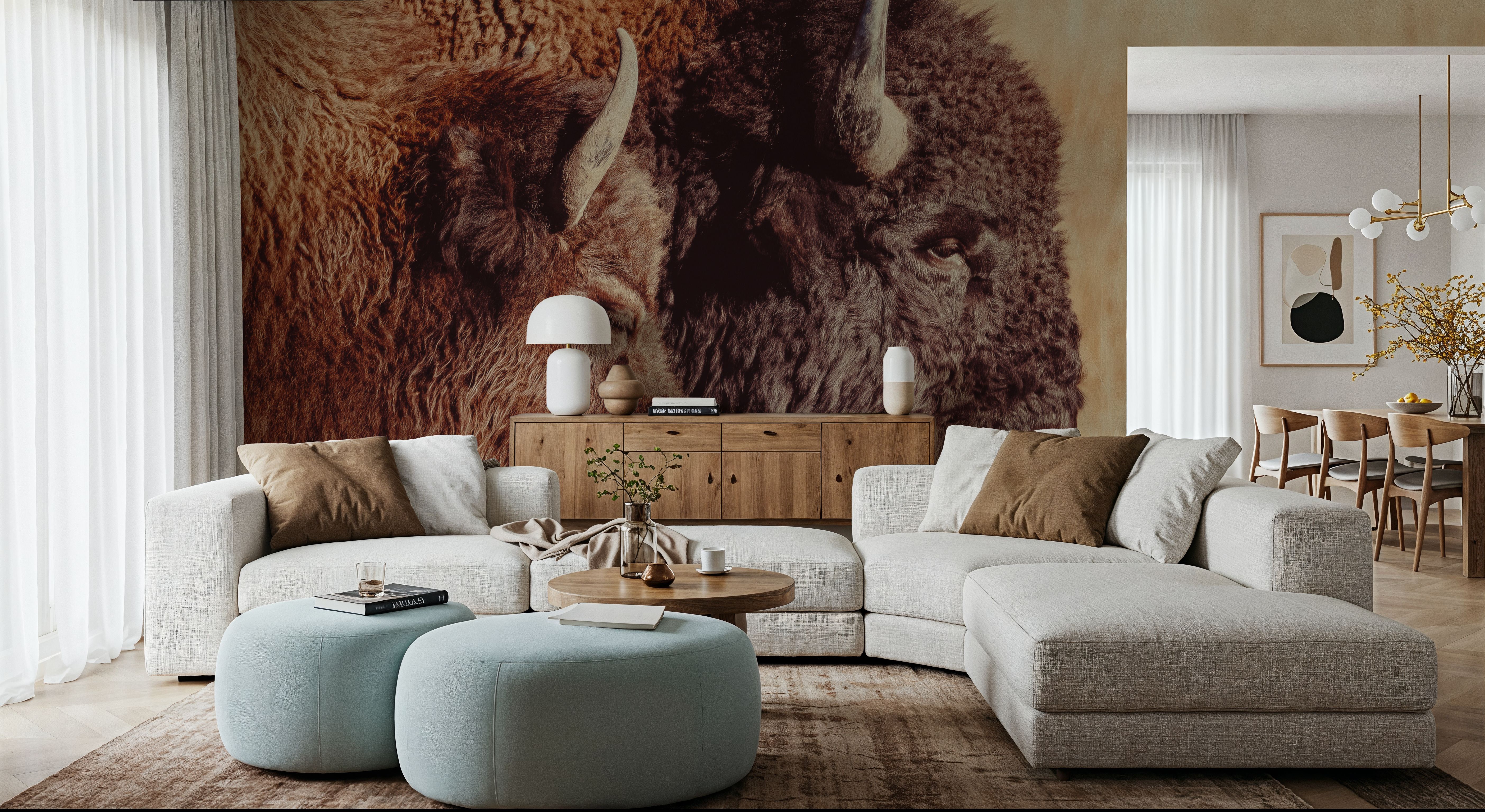 Bison Pair, Wallpaper