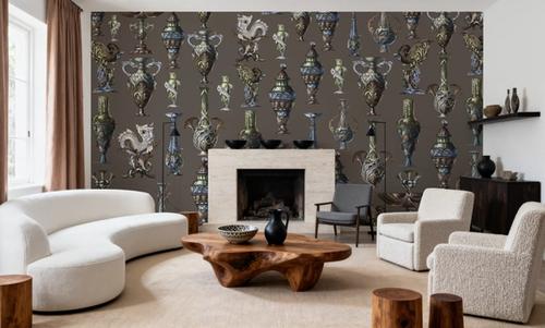 Art Deco Wall Brown