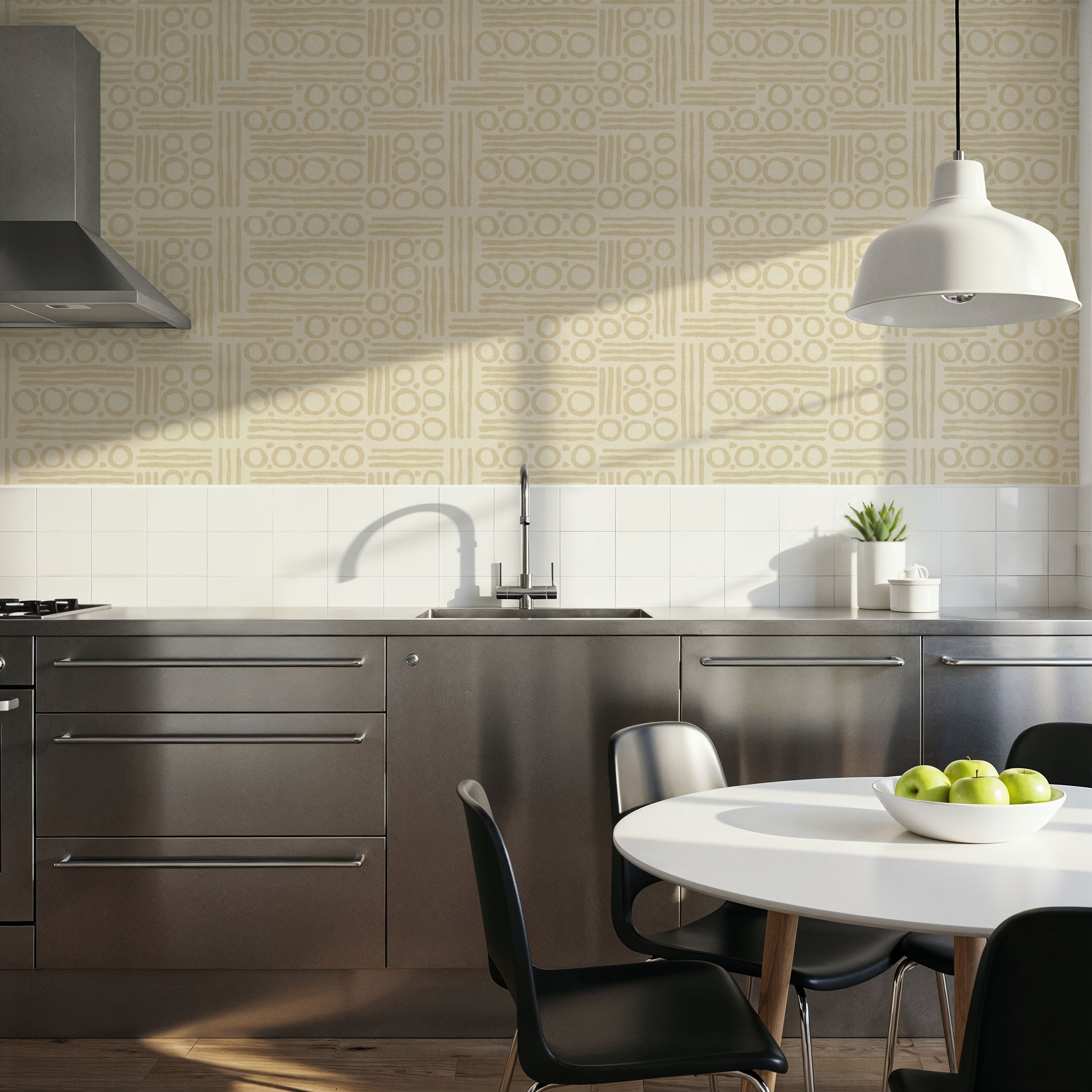 Paradise Towering Beige, Wallpaper