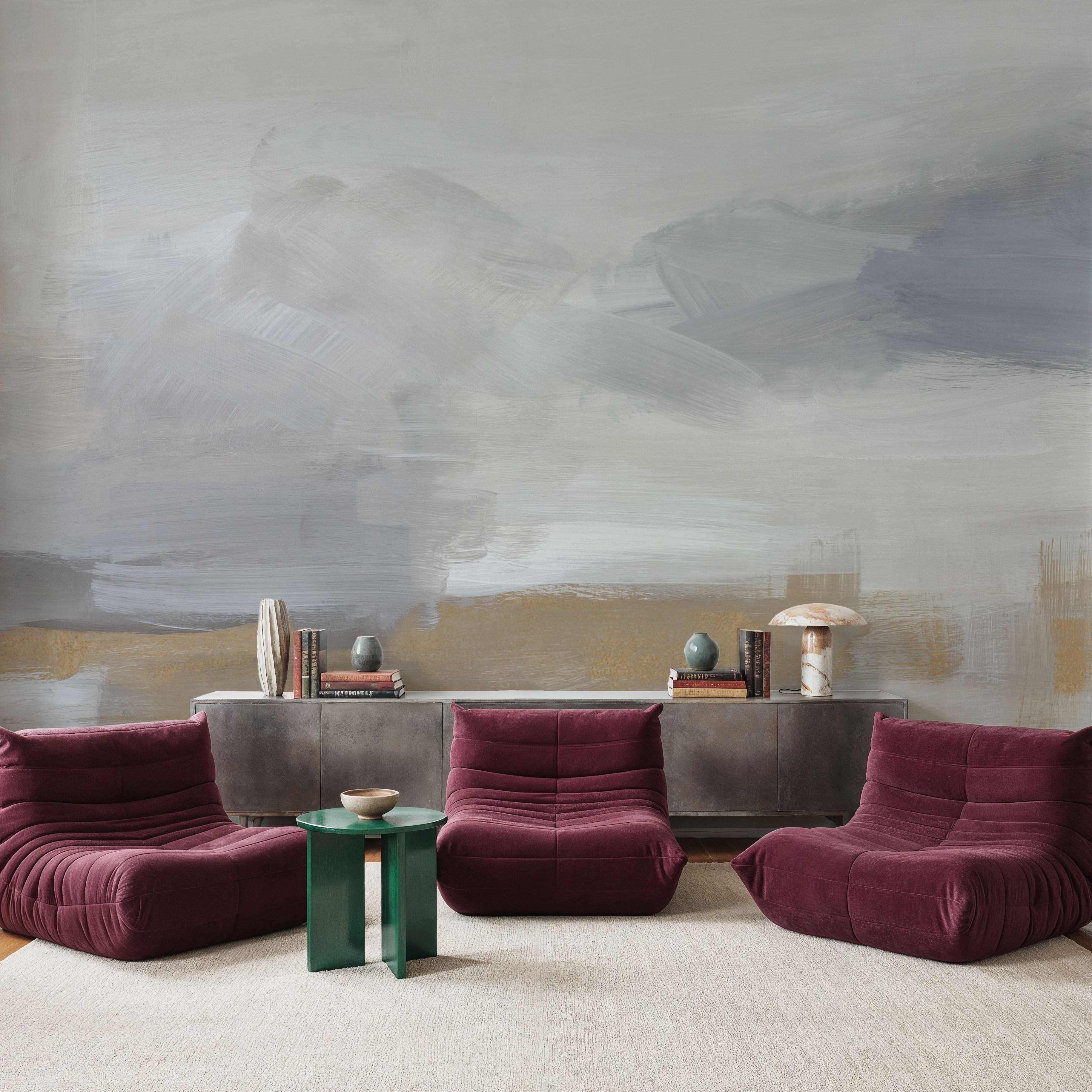 Wall Mural - Sandstorms - Abstract Contemporary mural wallpaper - Hallway staircases - Wallism US - Premium, Textured or Peel & Stick