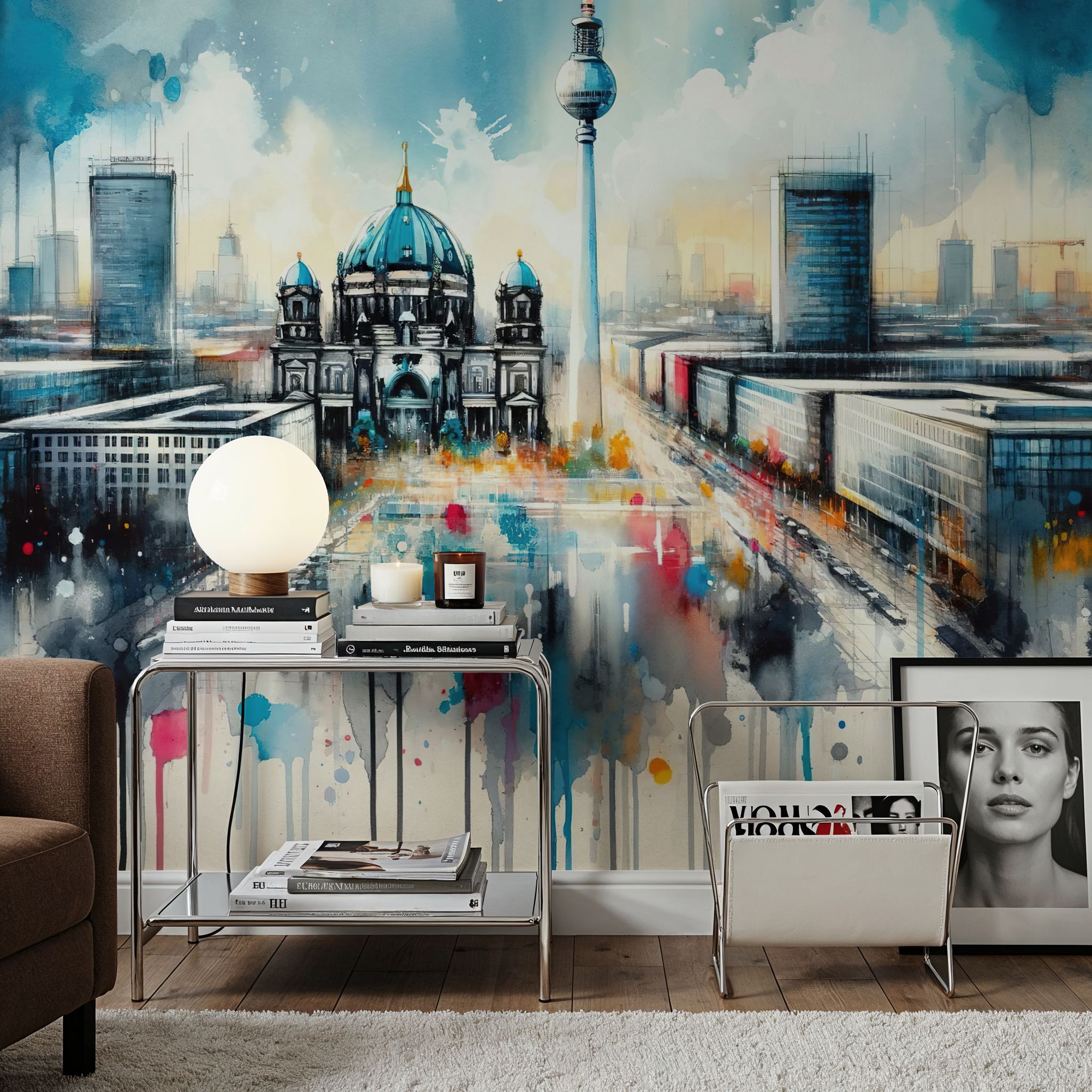 Watercolor Modern Architecture In Berlin