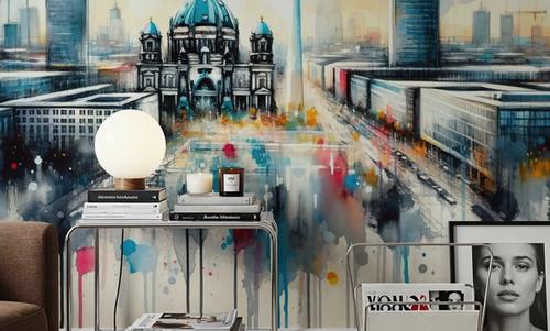 Watercolor Modern Architecture In Berlin