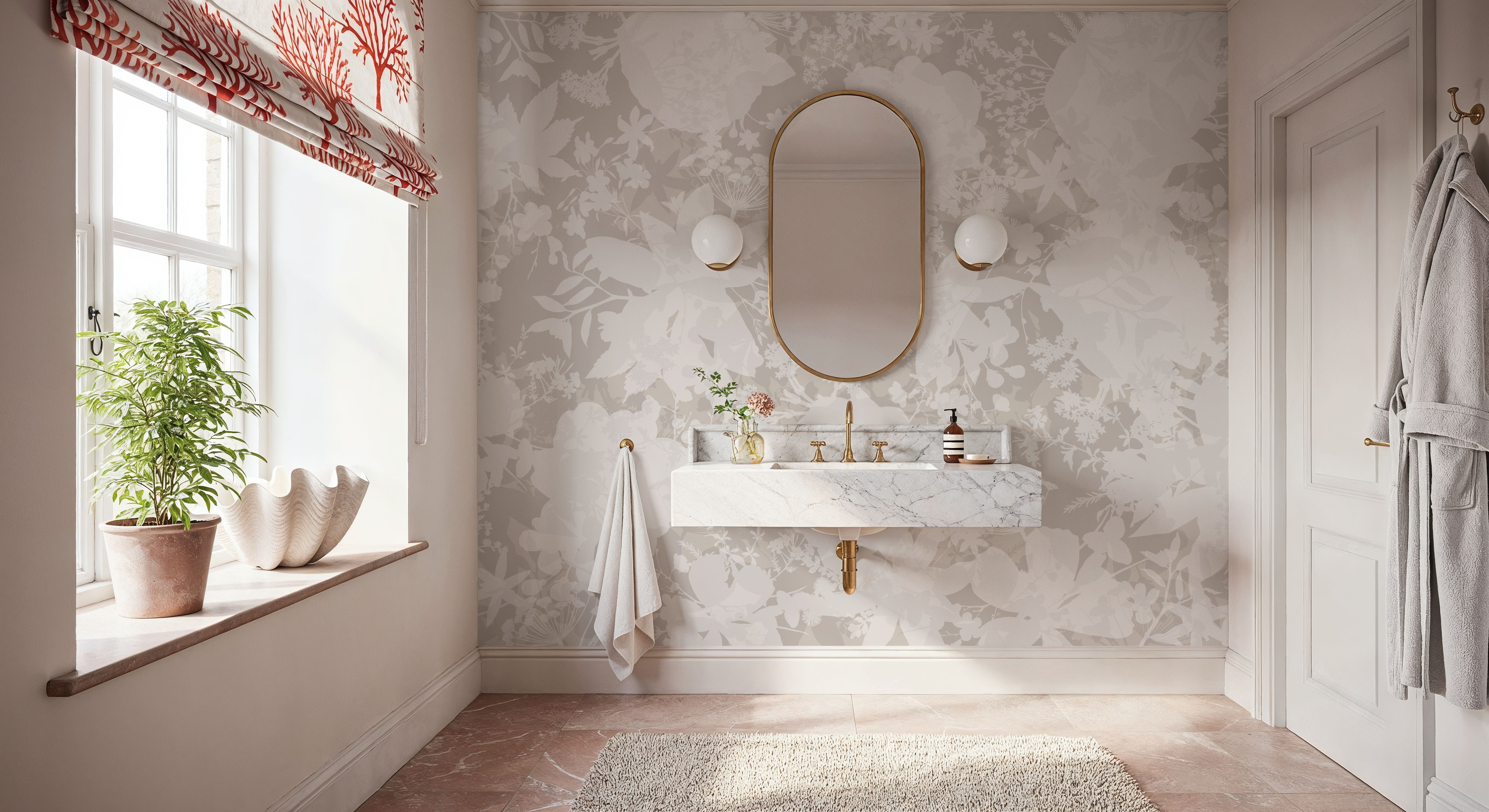 Flower Silhouette No Stain, Papier peint