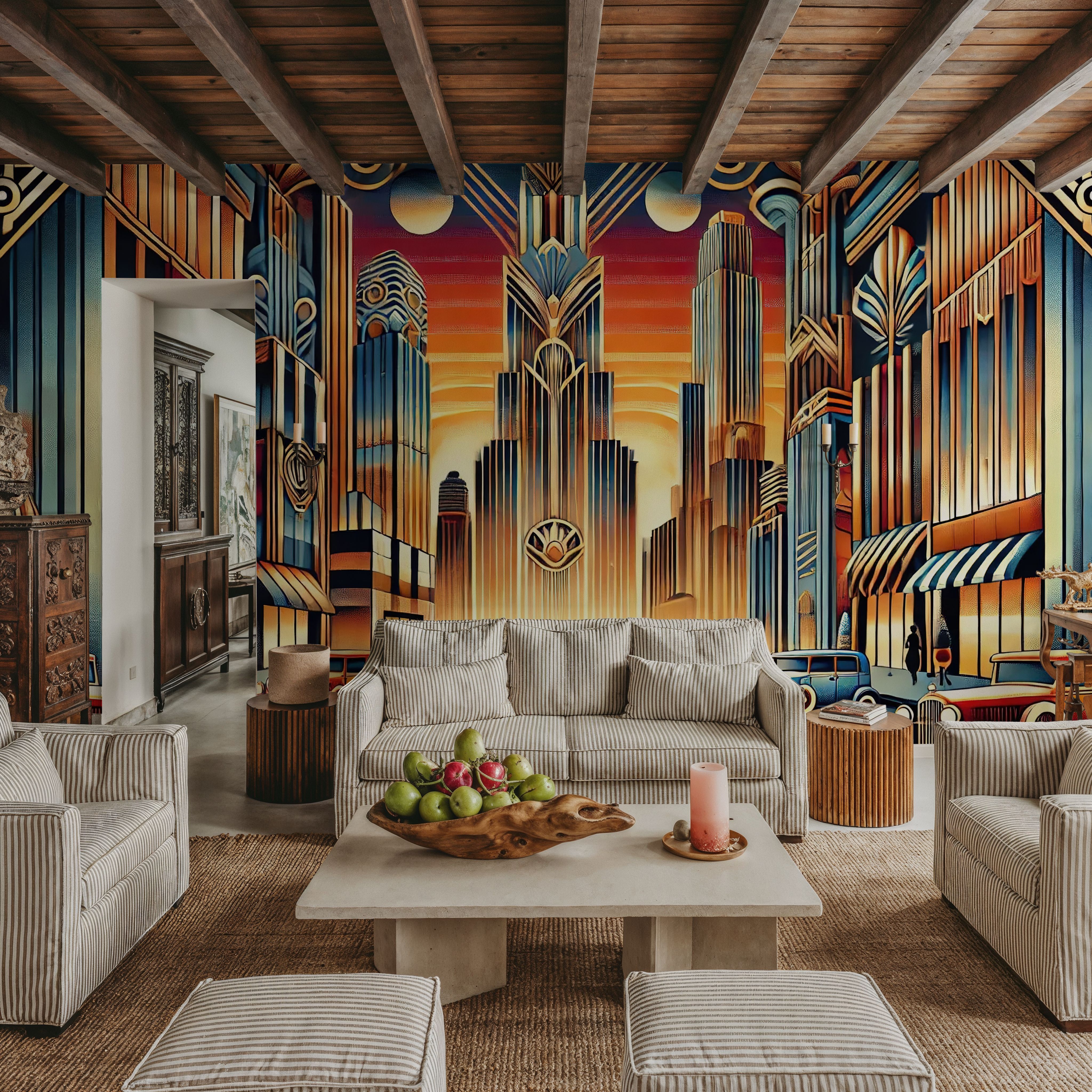 Elegant Art Deco Cityscape