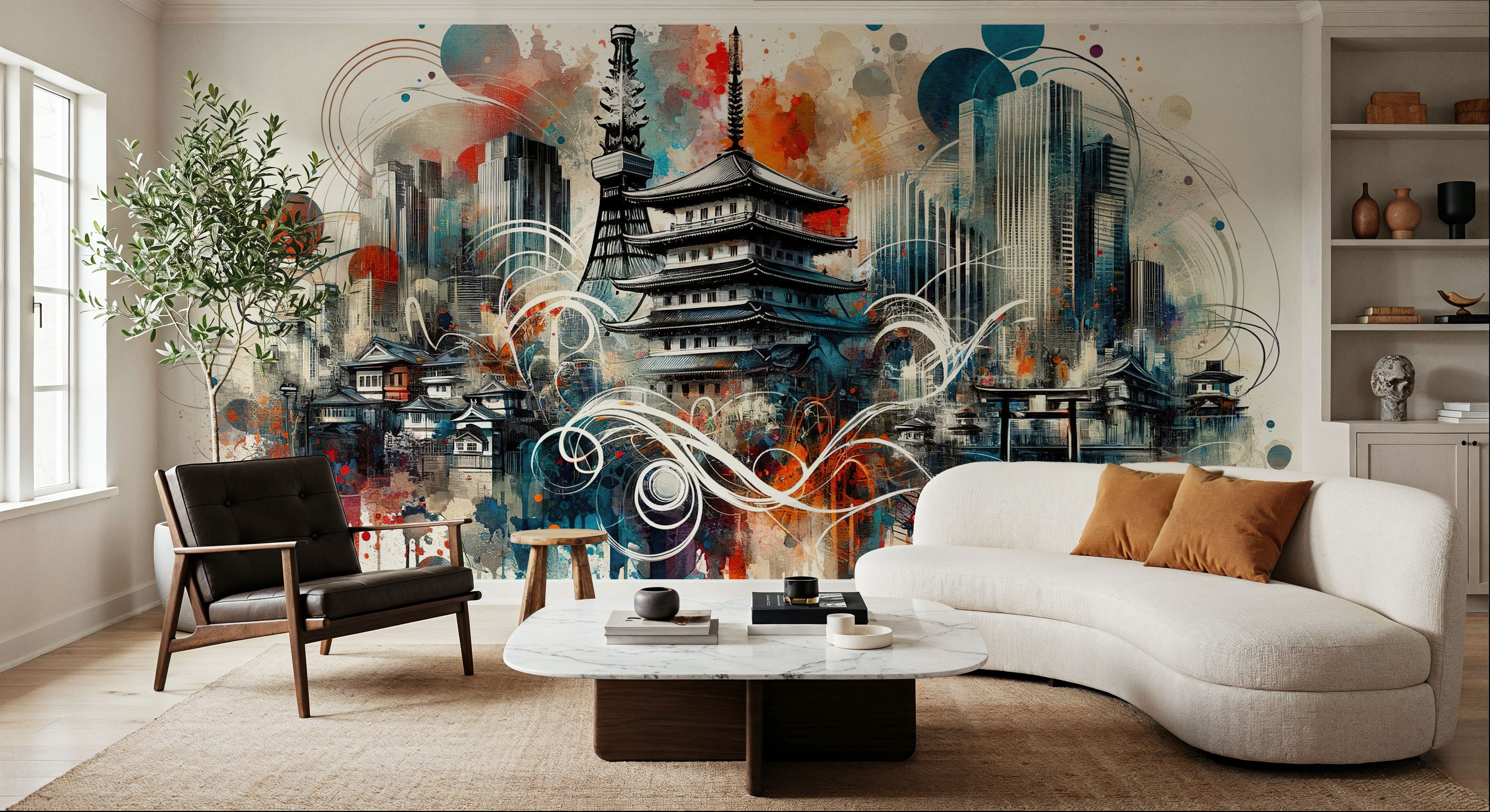 Watercolor Skyline Tokyo I