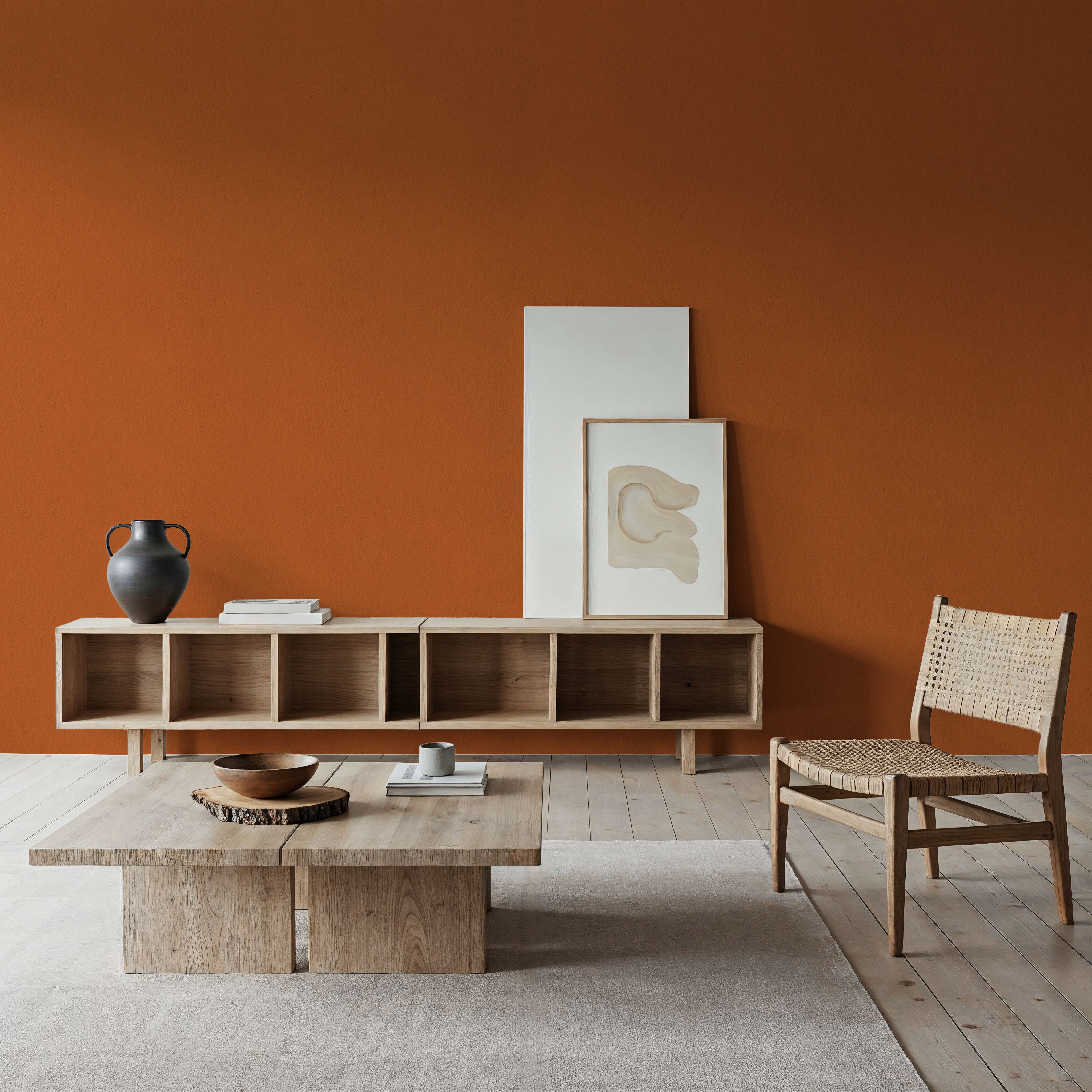 Faux Sand Stucco Finish, Pumpkin