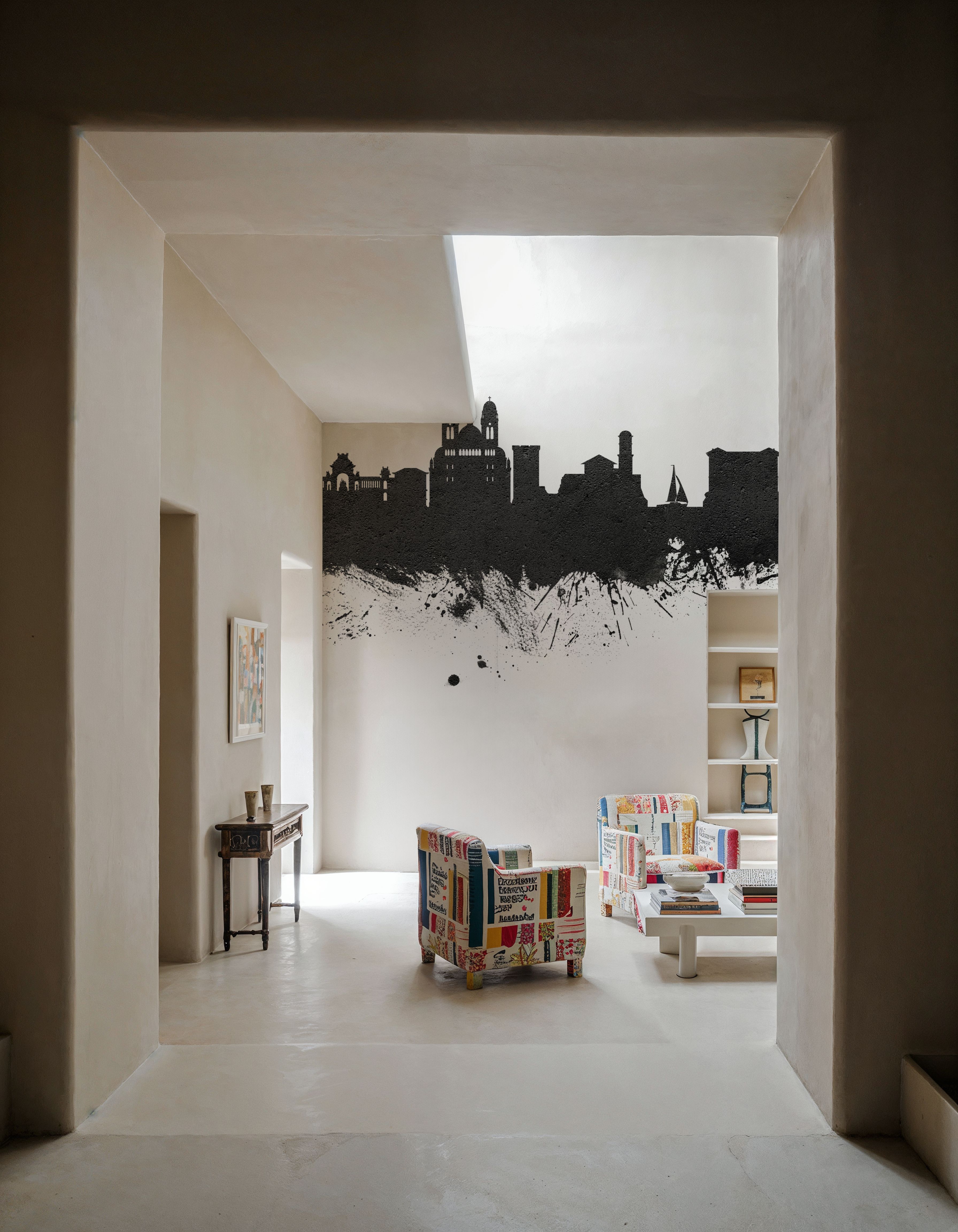 Marseille France Skyline Black & White