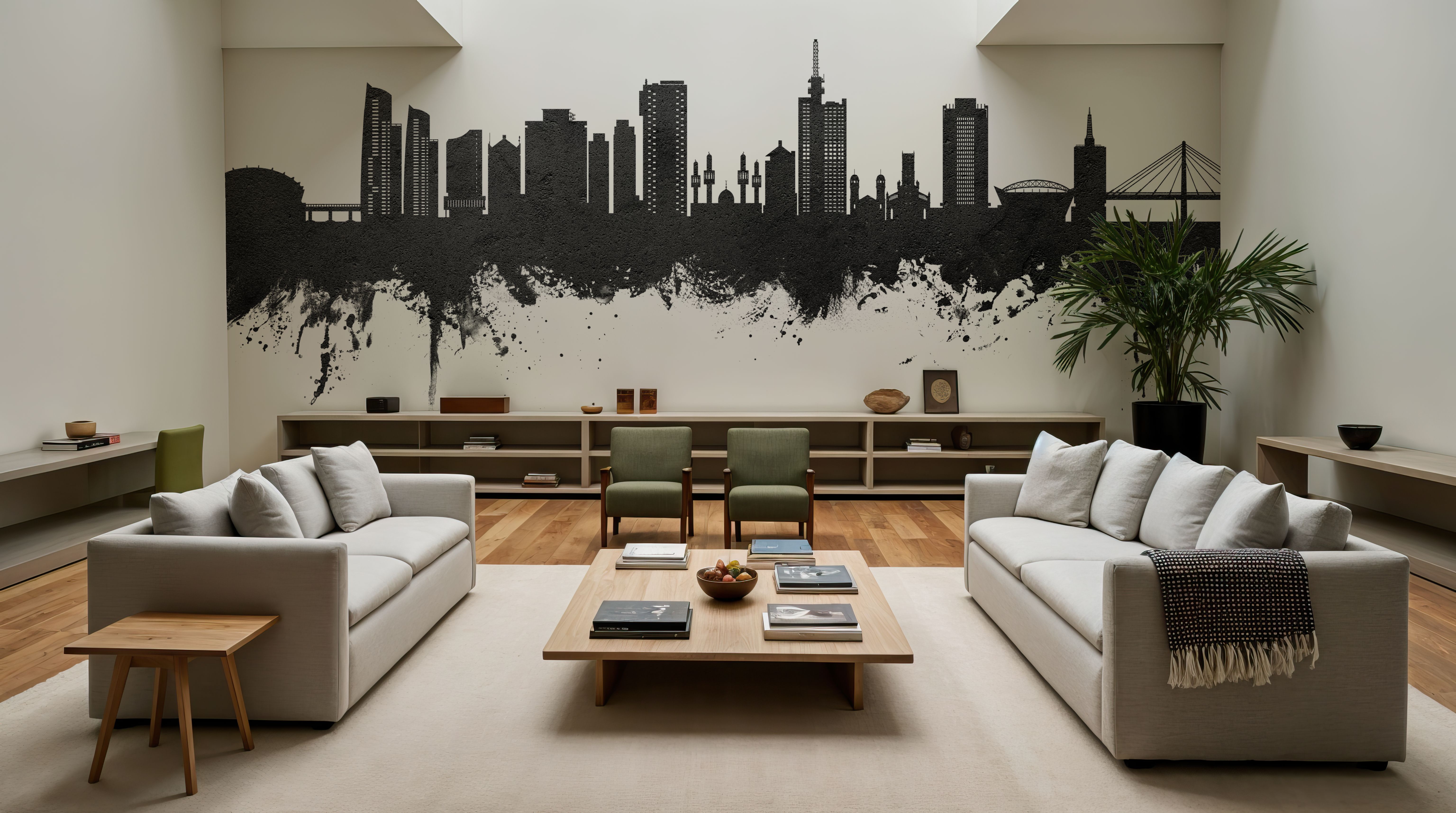 Lagos Nigeria Skyline Black & White