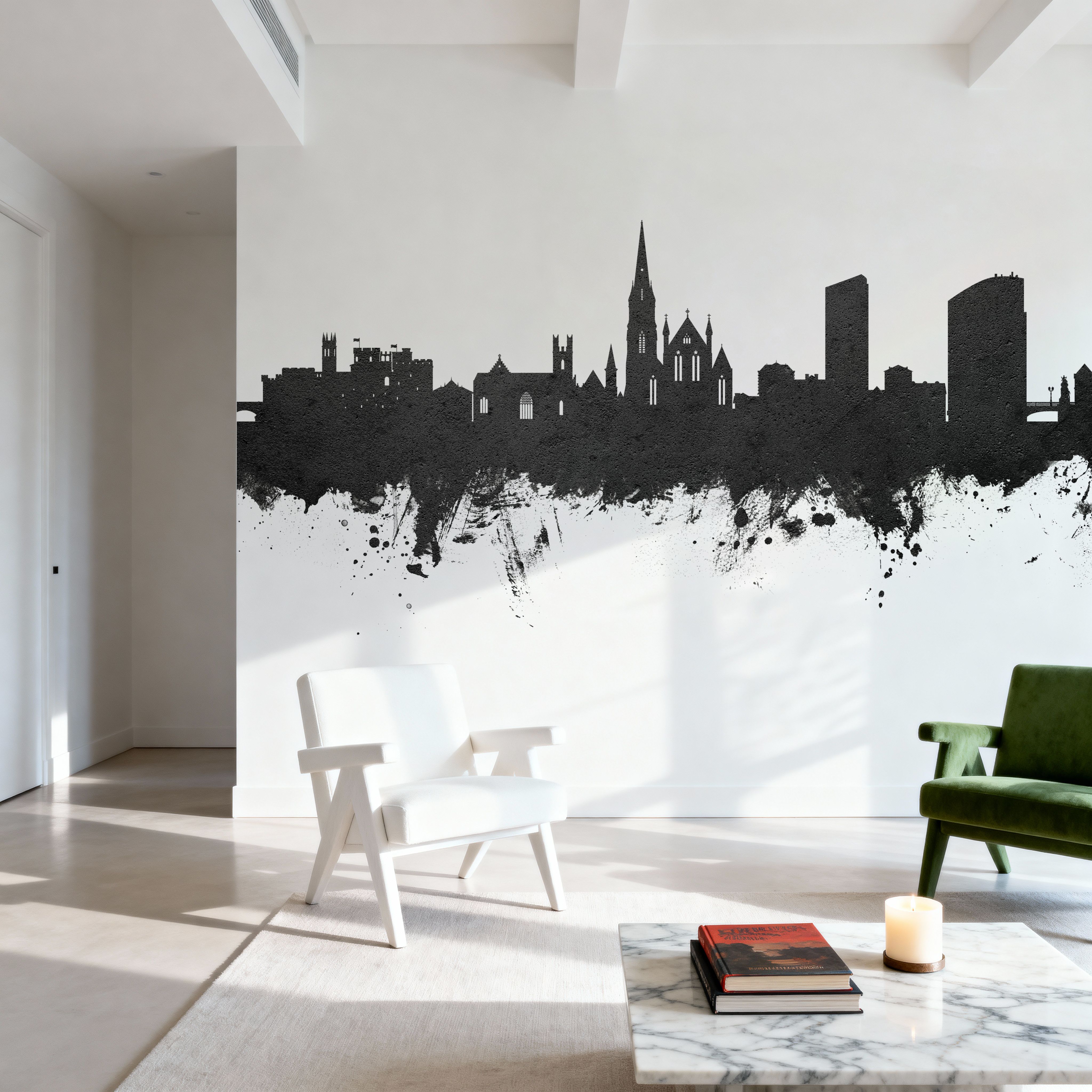 Limerick Ireland Skyline Black & White