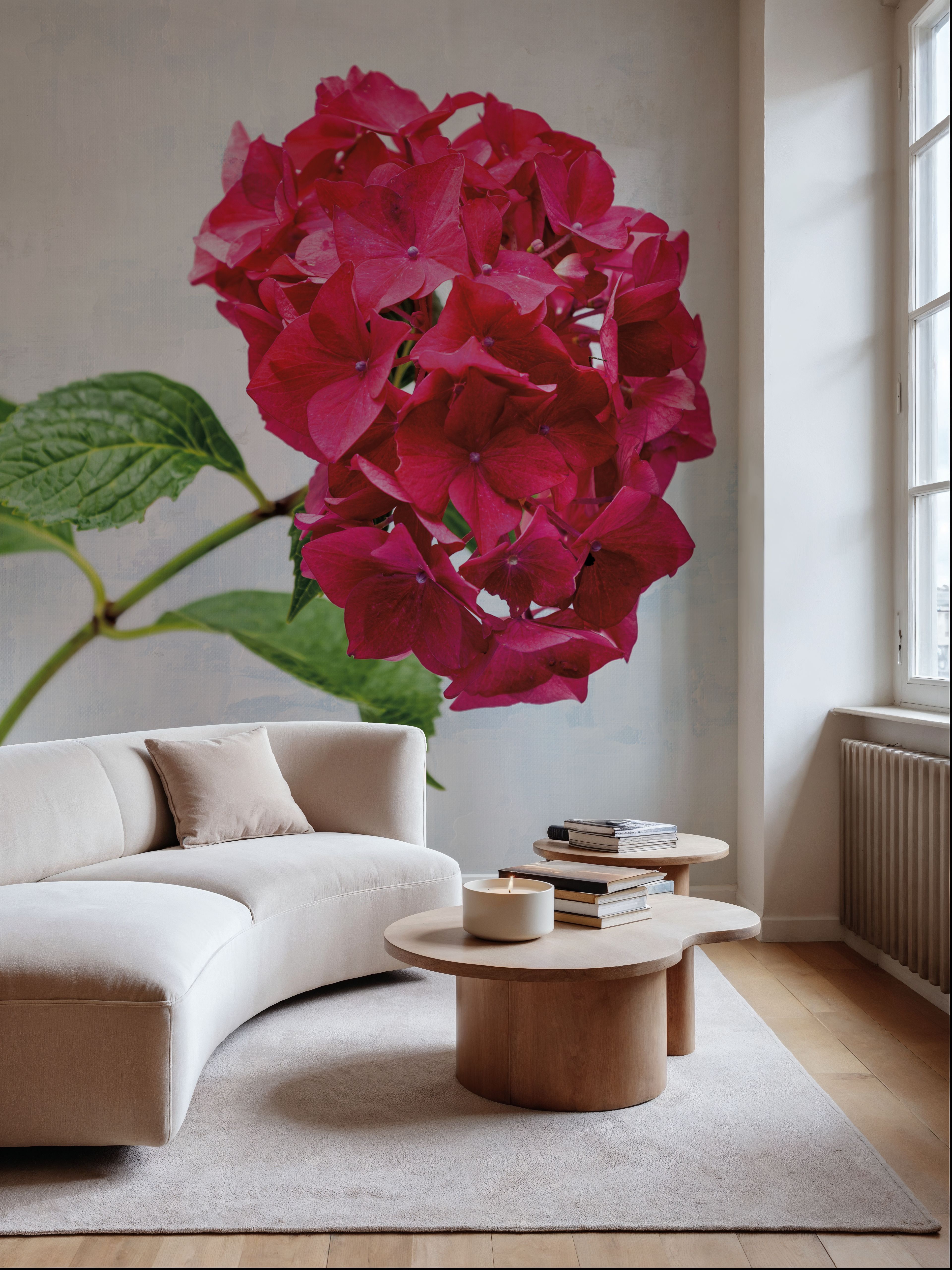 Bright Red Hydrangea