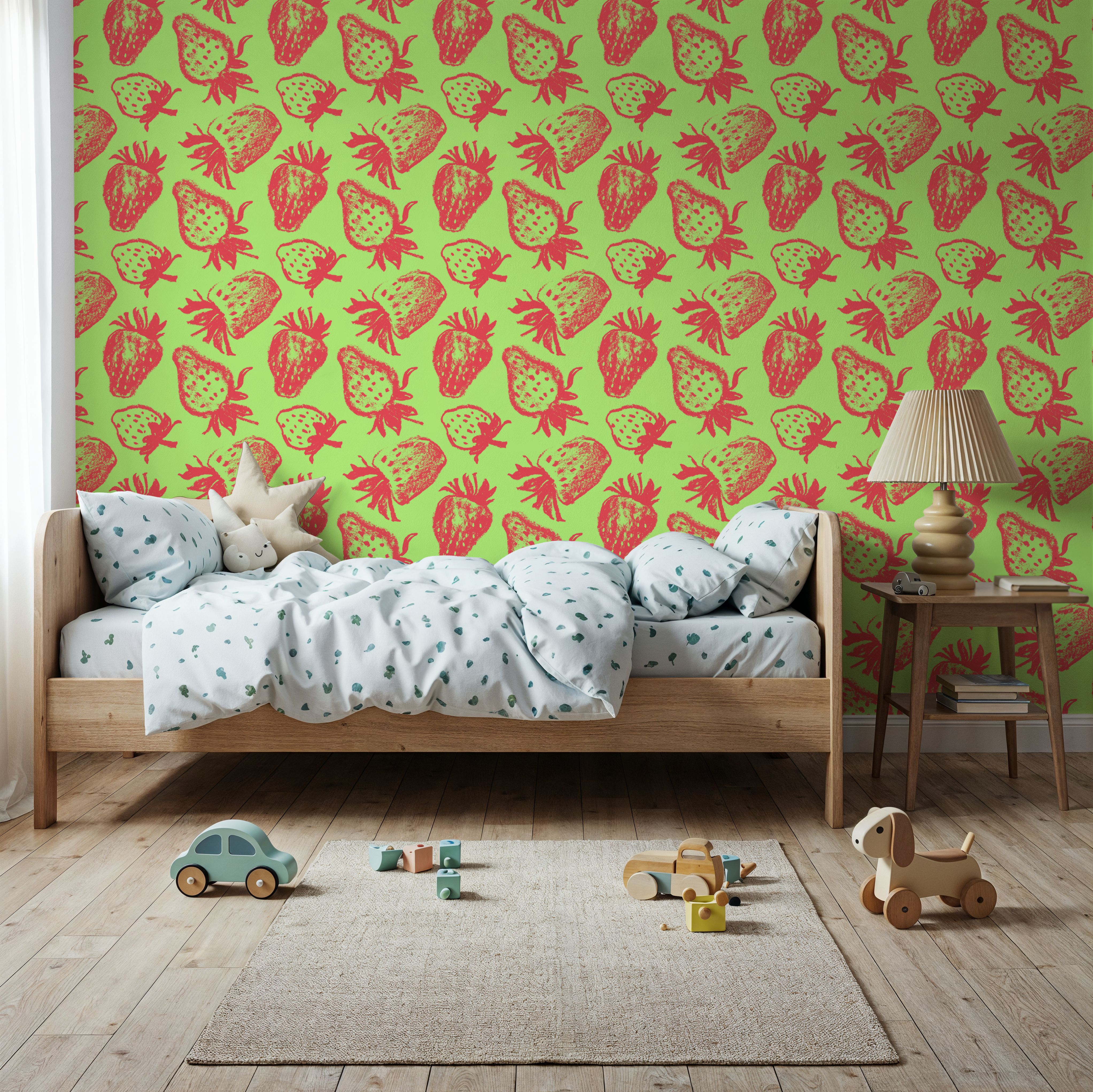 Strawberry Pleasures on Repeat, Wallpaper