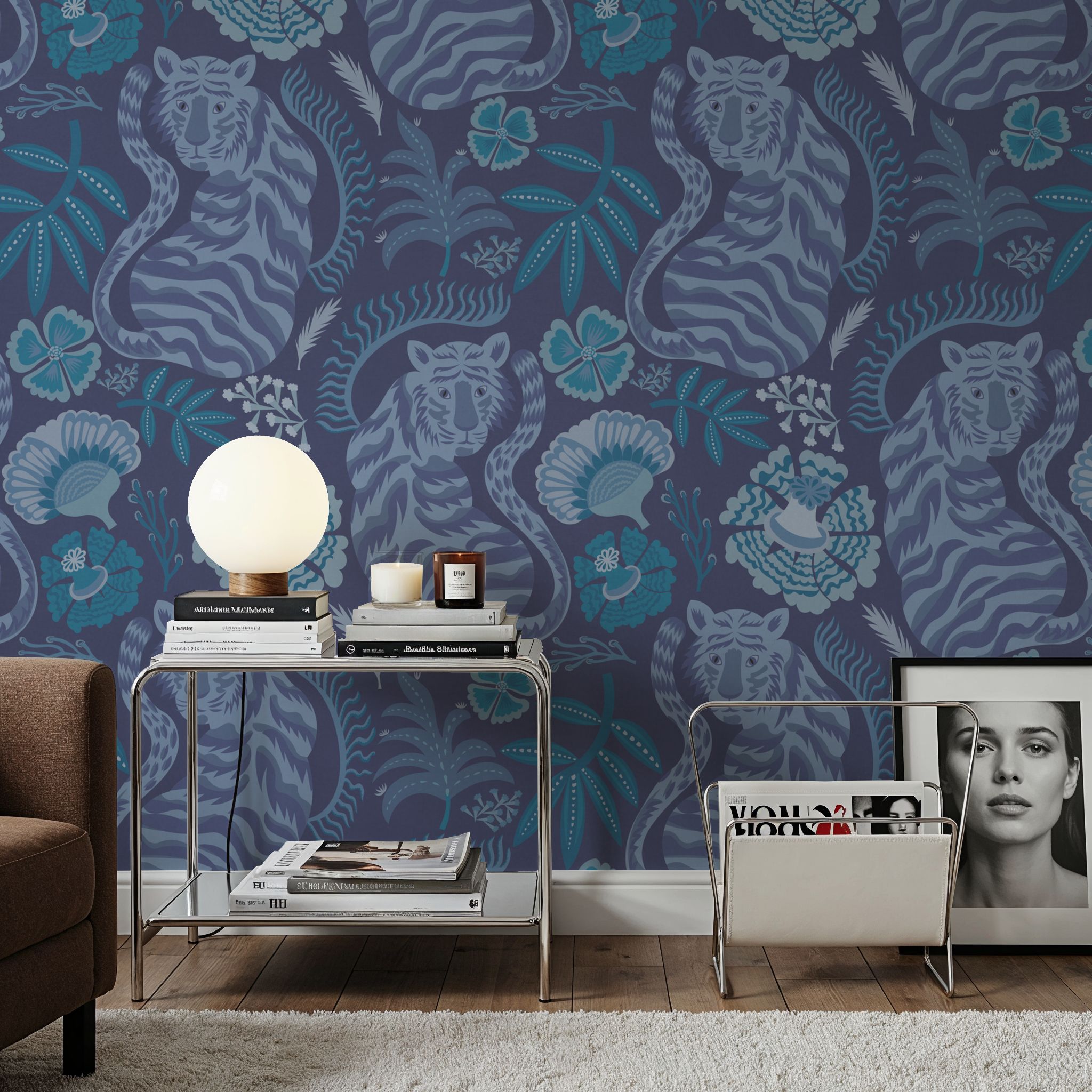 Painterly Tigers Blue