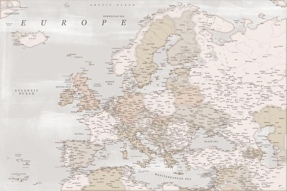 Europe Map Detailed - Lucille