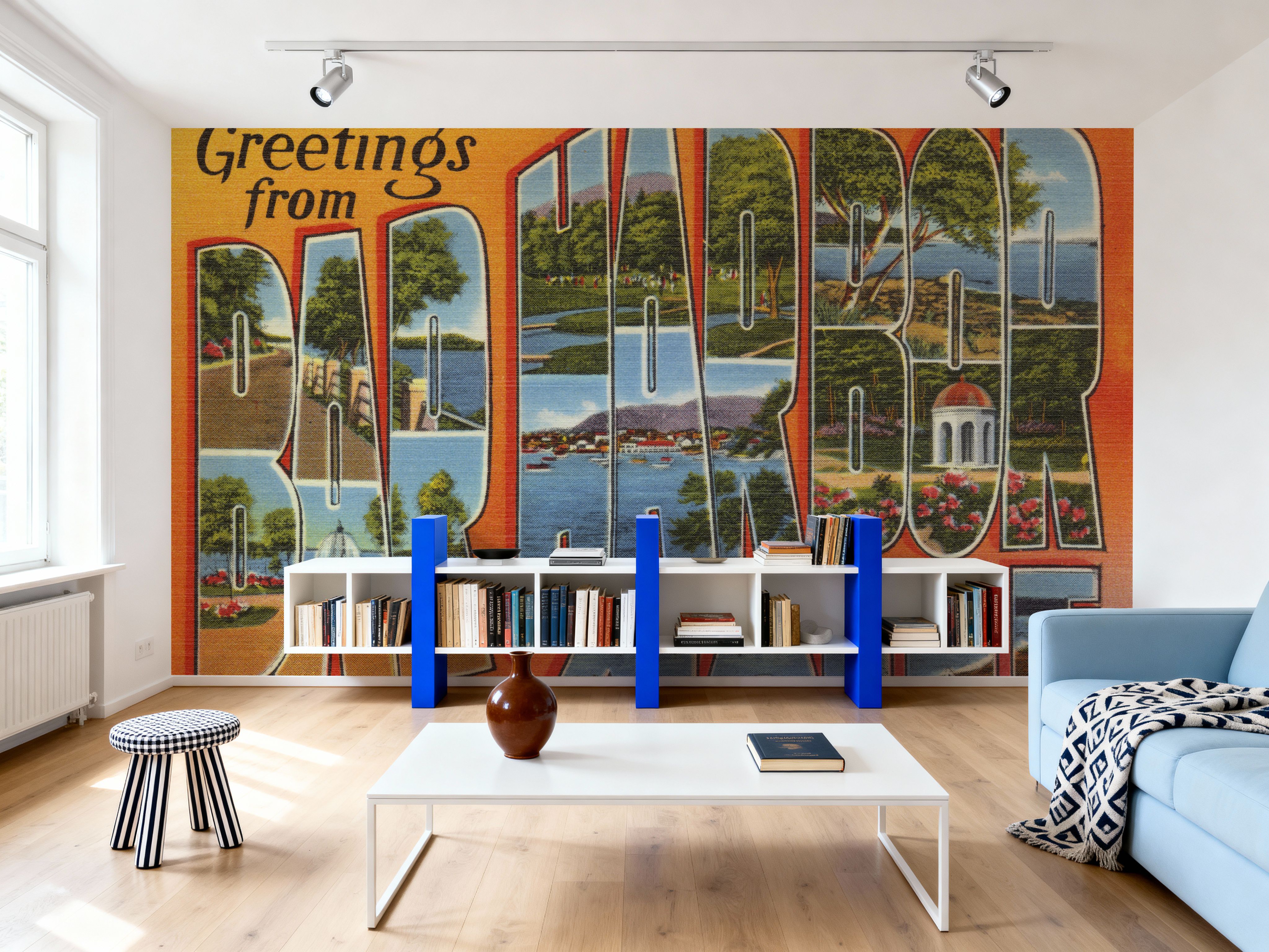 Greetings from Bar Harbor - Screenprint Postcard
