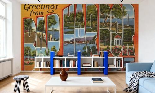 Greetings from Bar Harbor - Screenprint Postcard