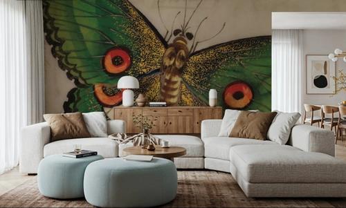Vintage Green Butterfly