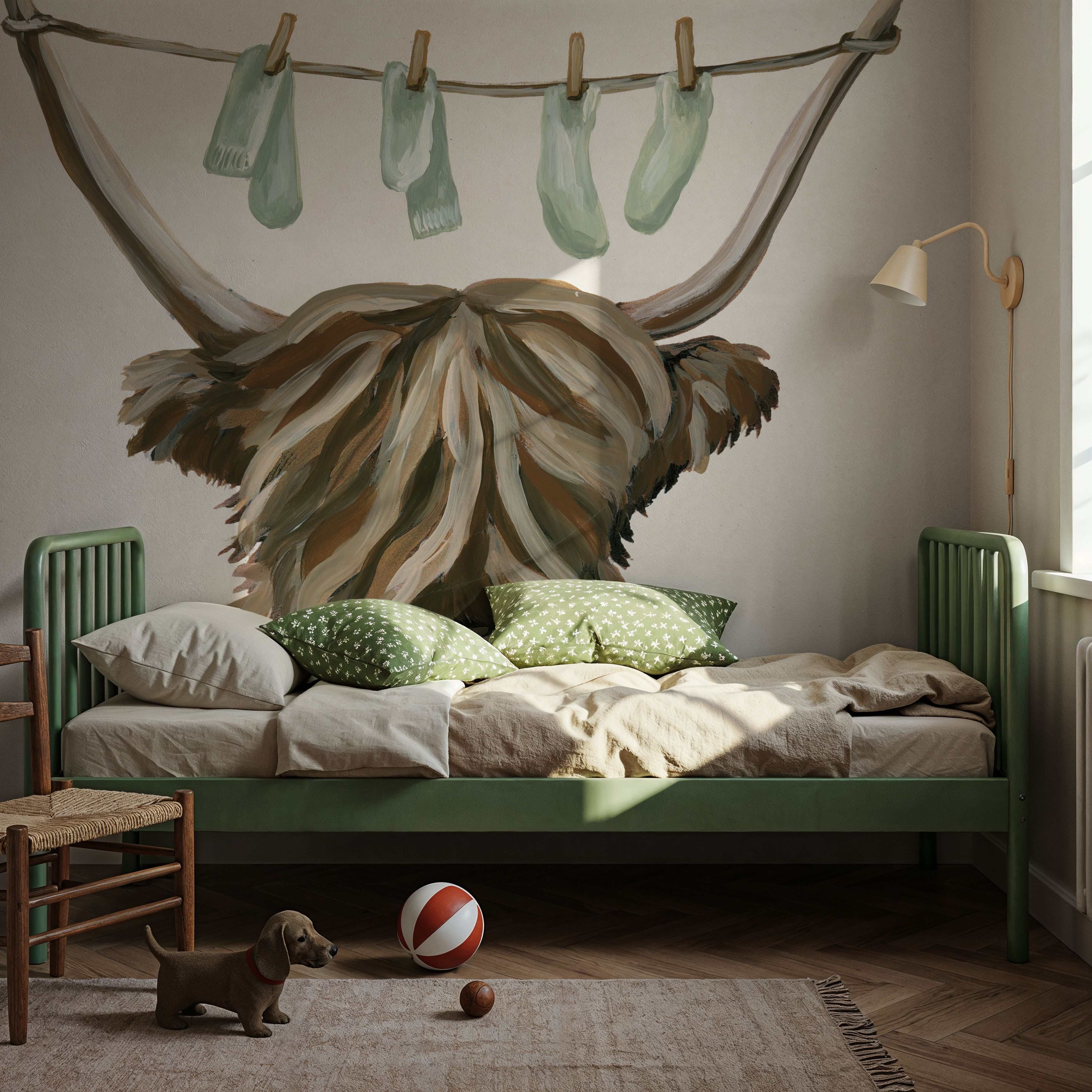 Highland Cow Clothesline