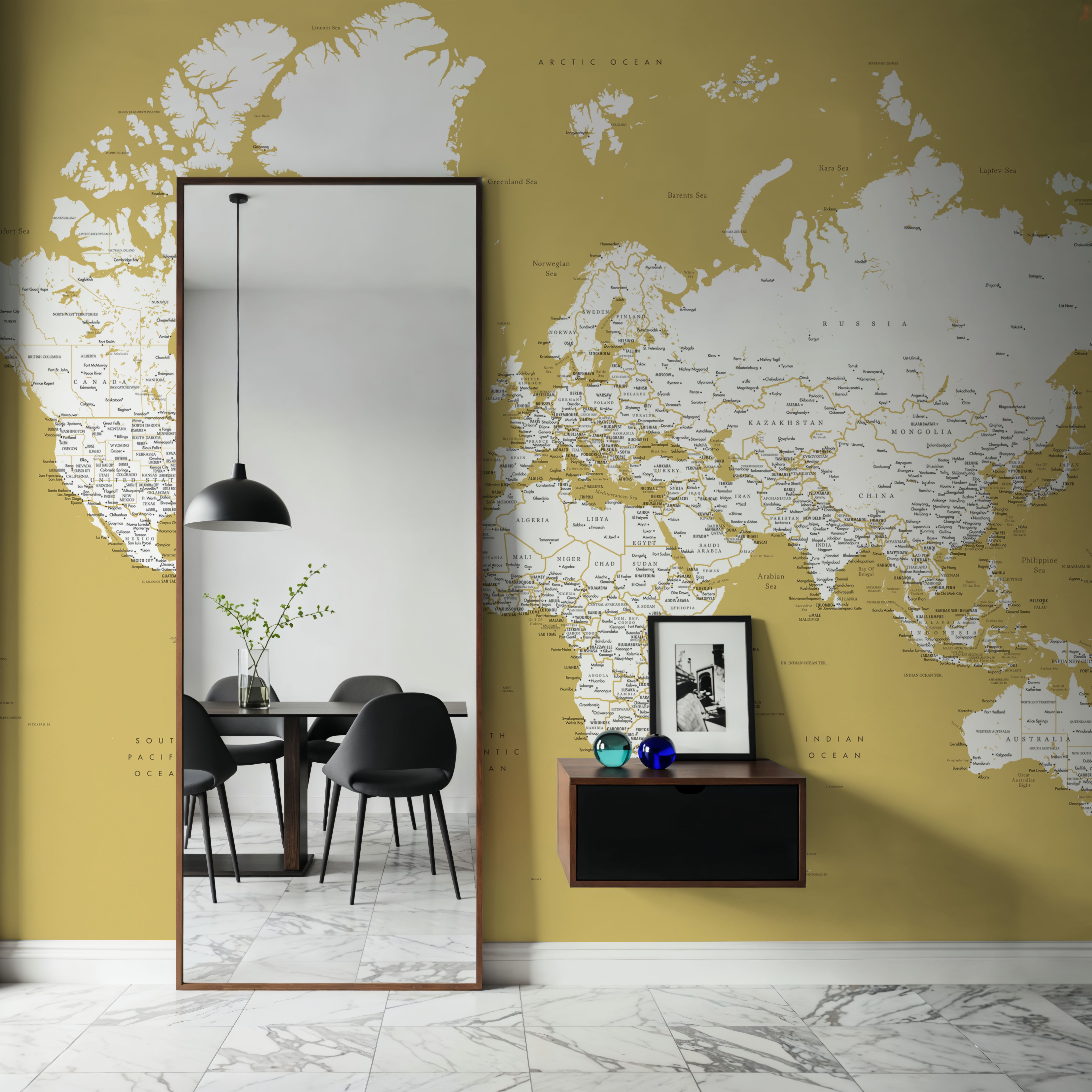 World Map Cities - Andrew
