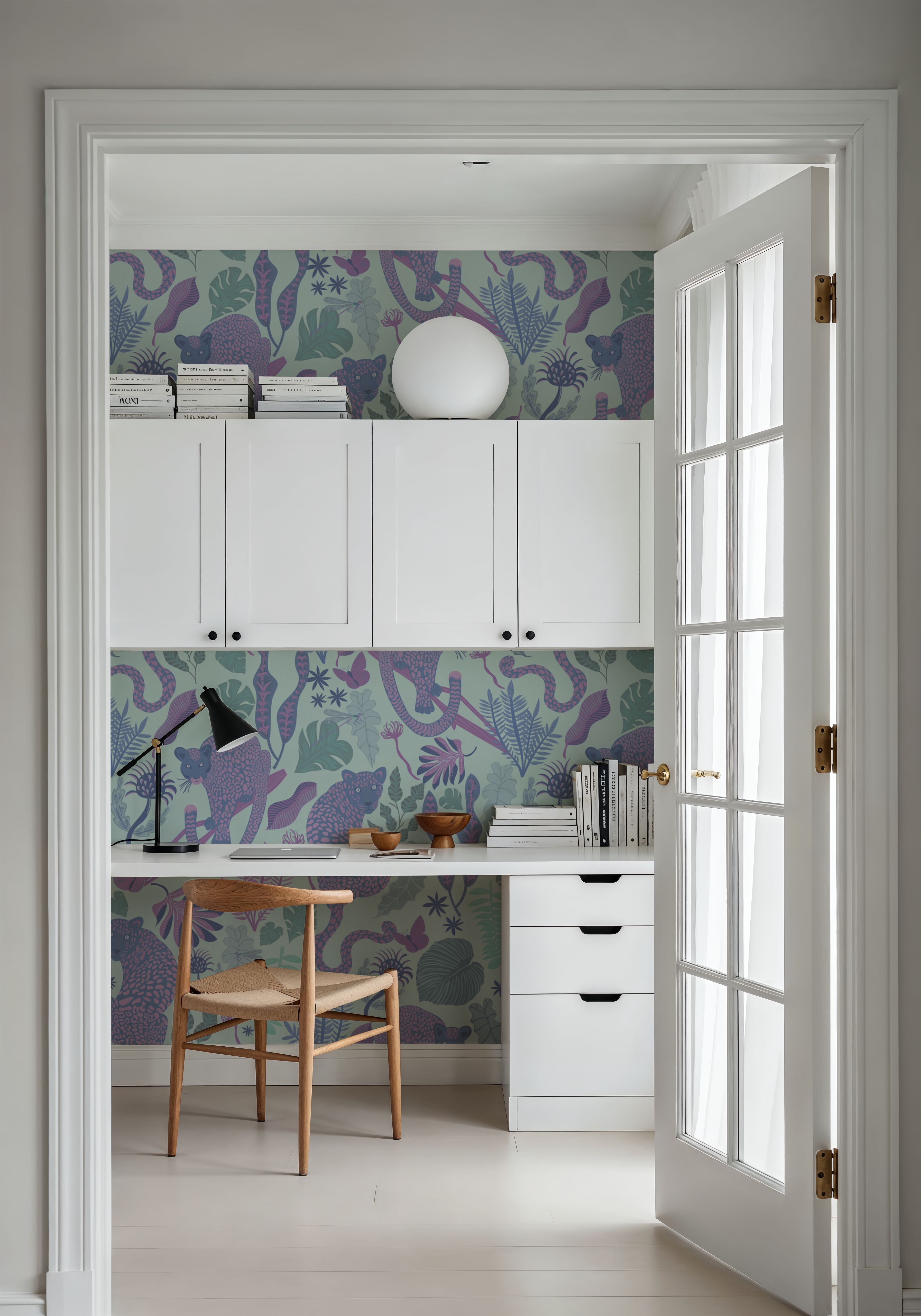 Jungle Leopards Violet & Mint