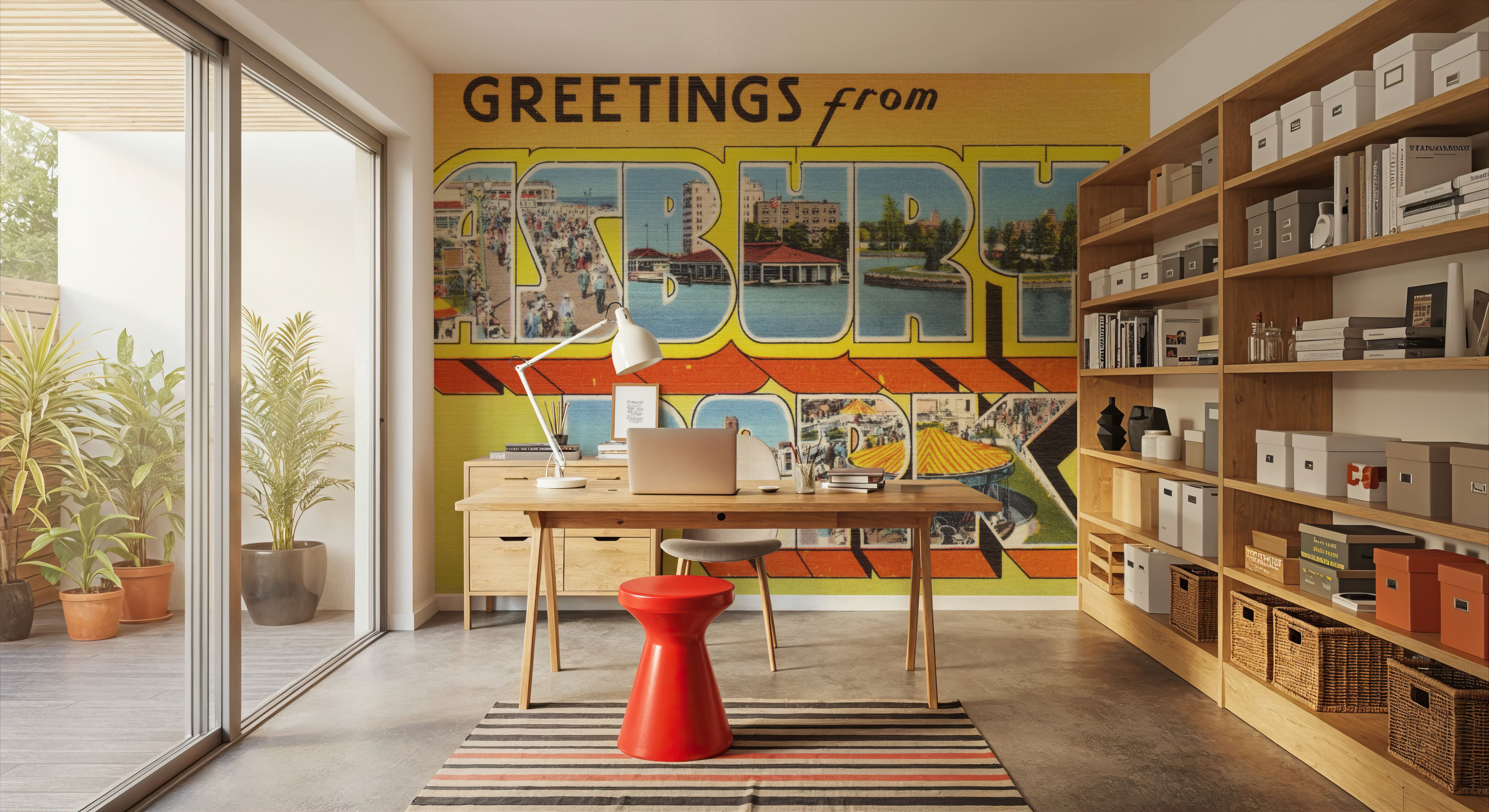 Greetings from Asbury Park NJ. - Screenprint Postcard