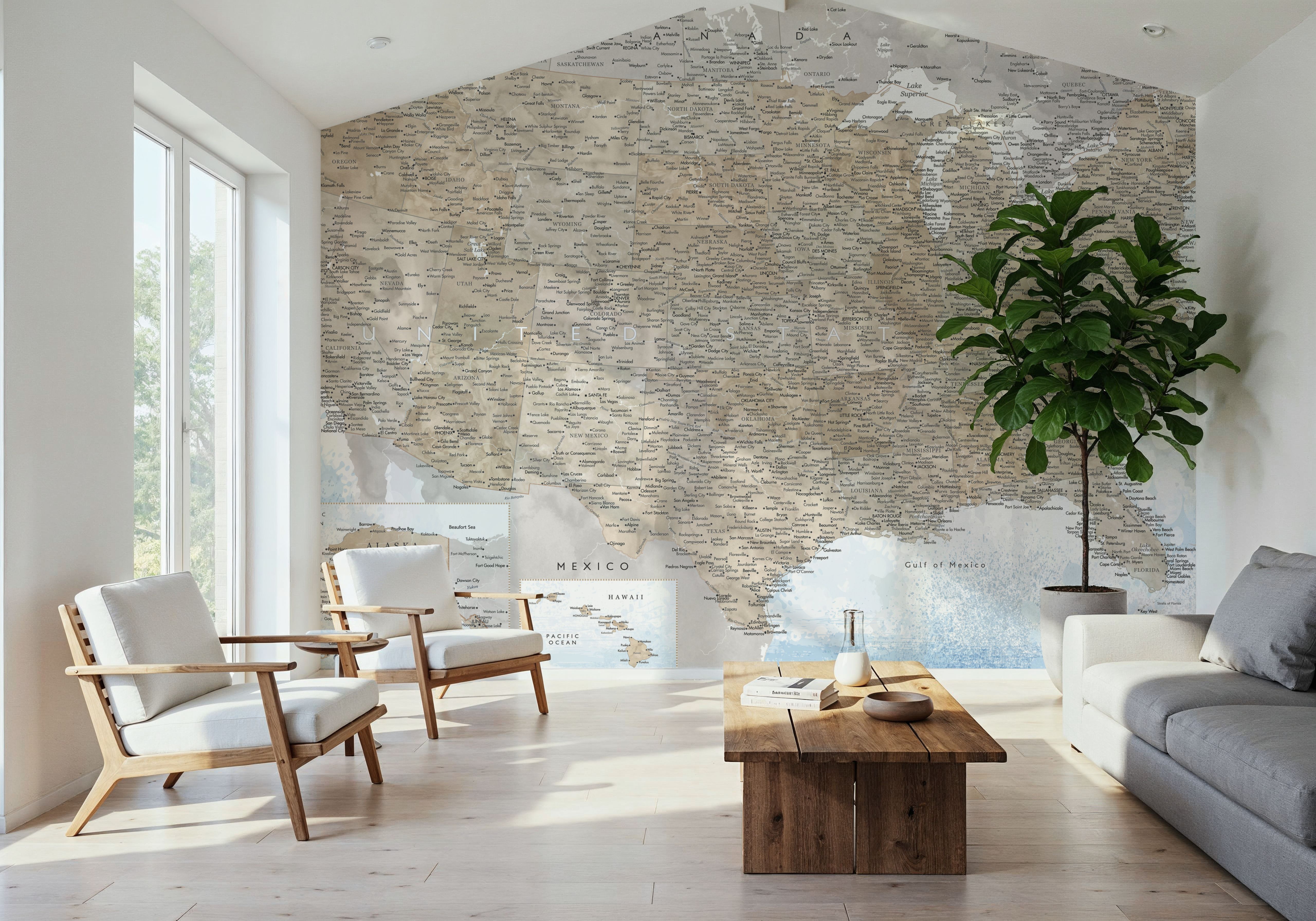 US Map Detailed - Ghada, Wallpaper