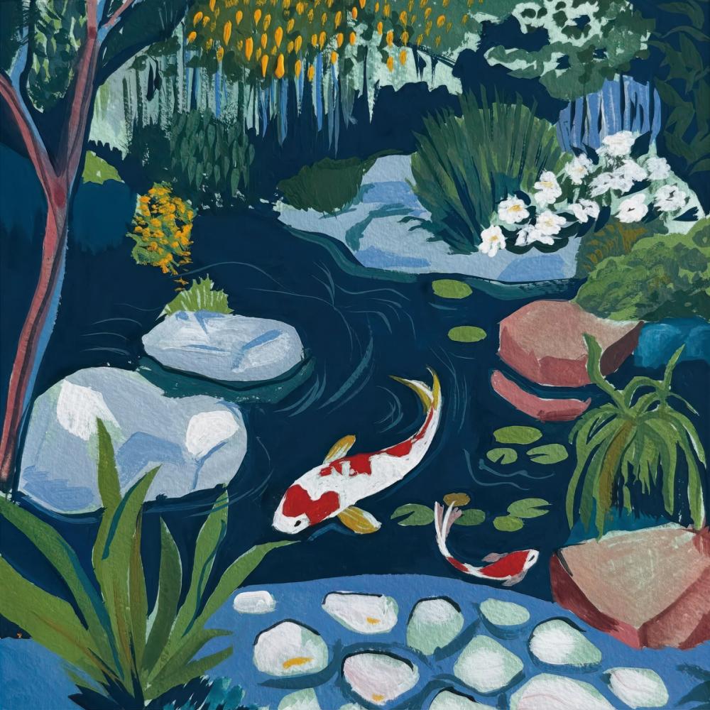 Koi in the Garden