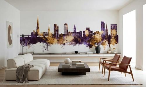 Preston England Skyline Purple & Gold