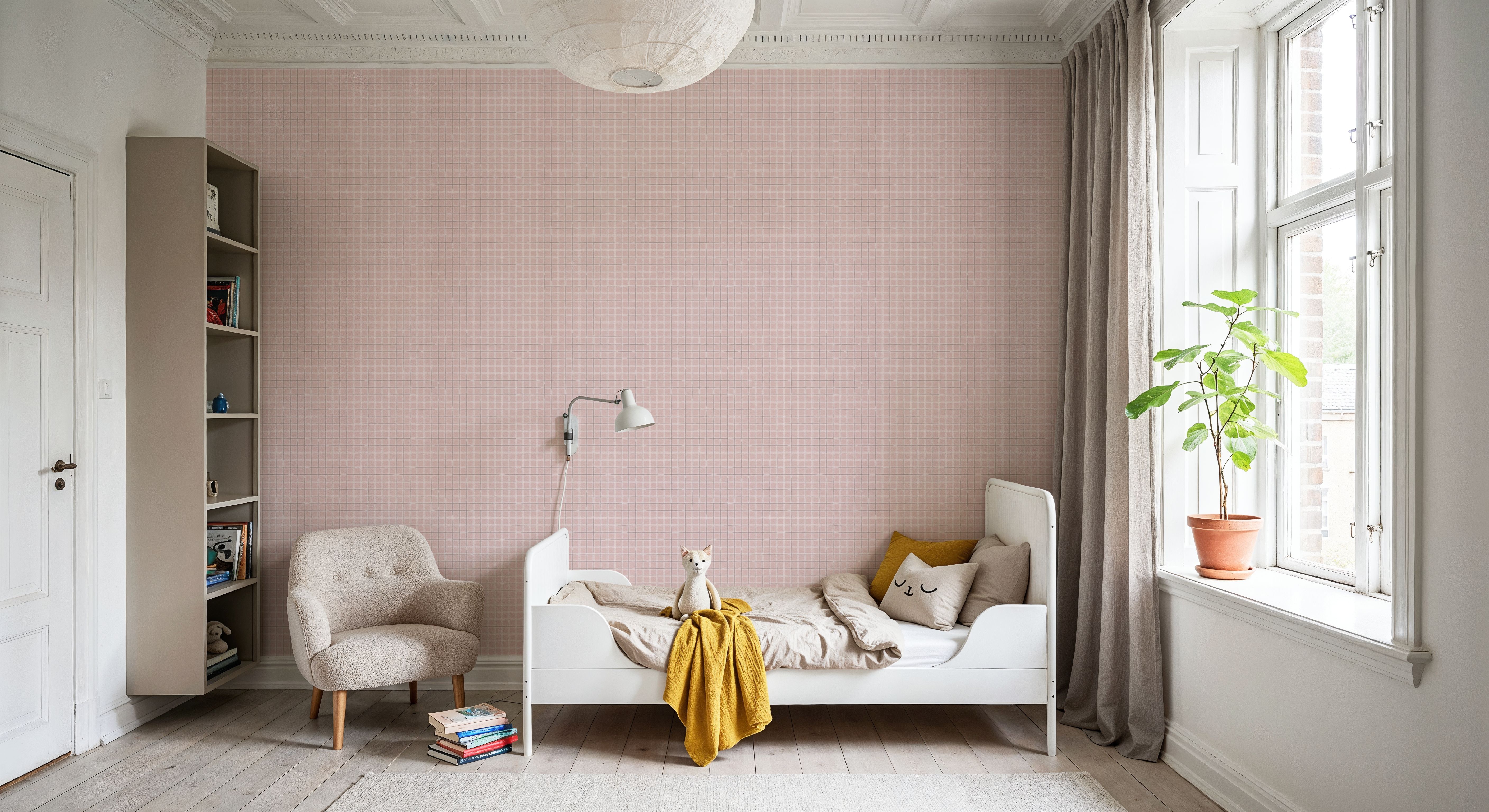 Weathered Checks, Dusty Rose