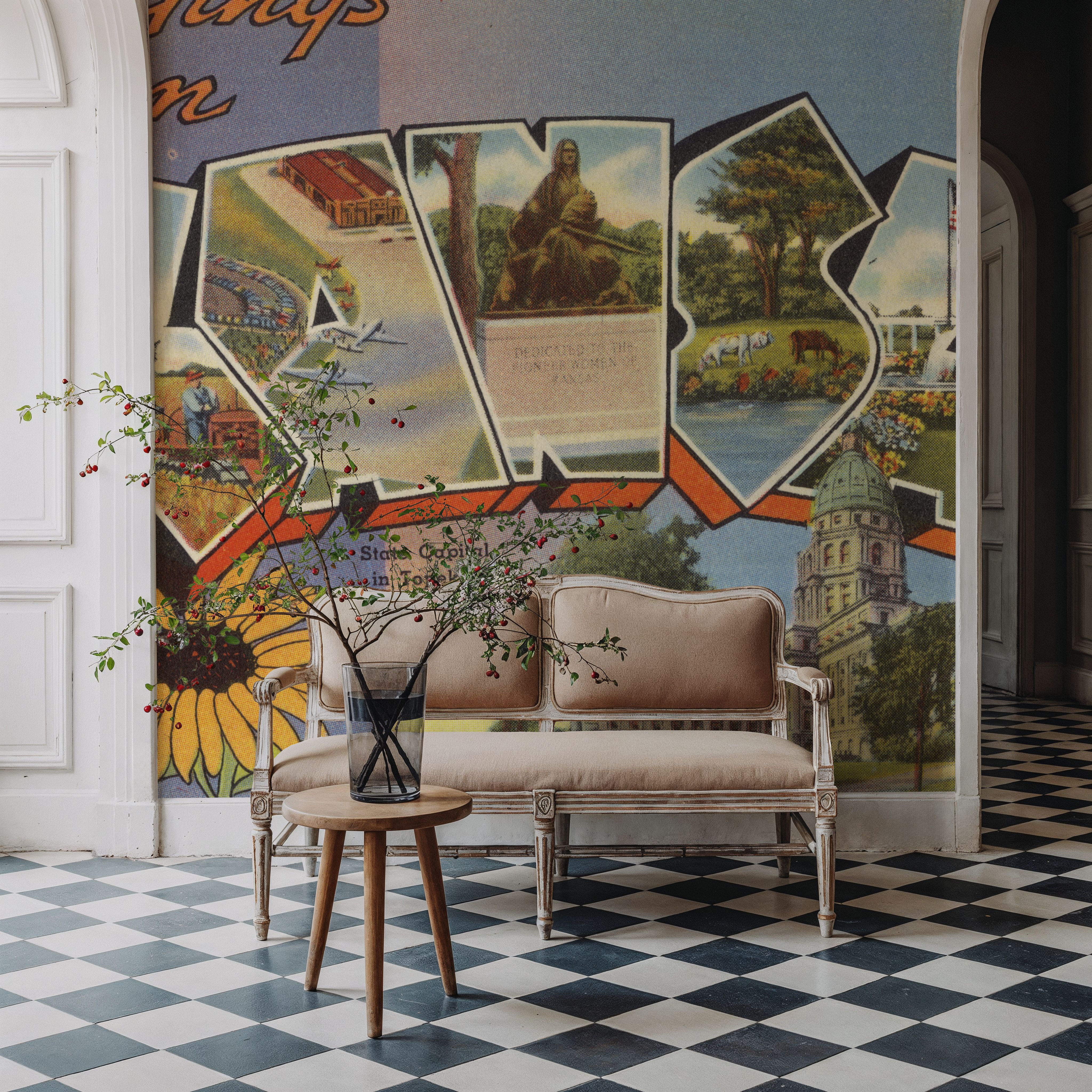 Greetings from Kansas - Screenprint Postcard