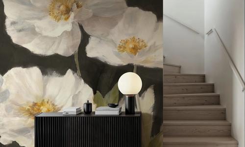 White Anemones on Black
