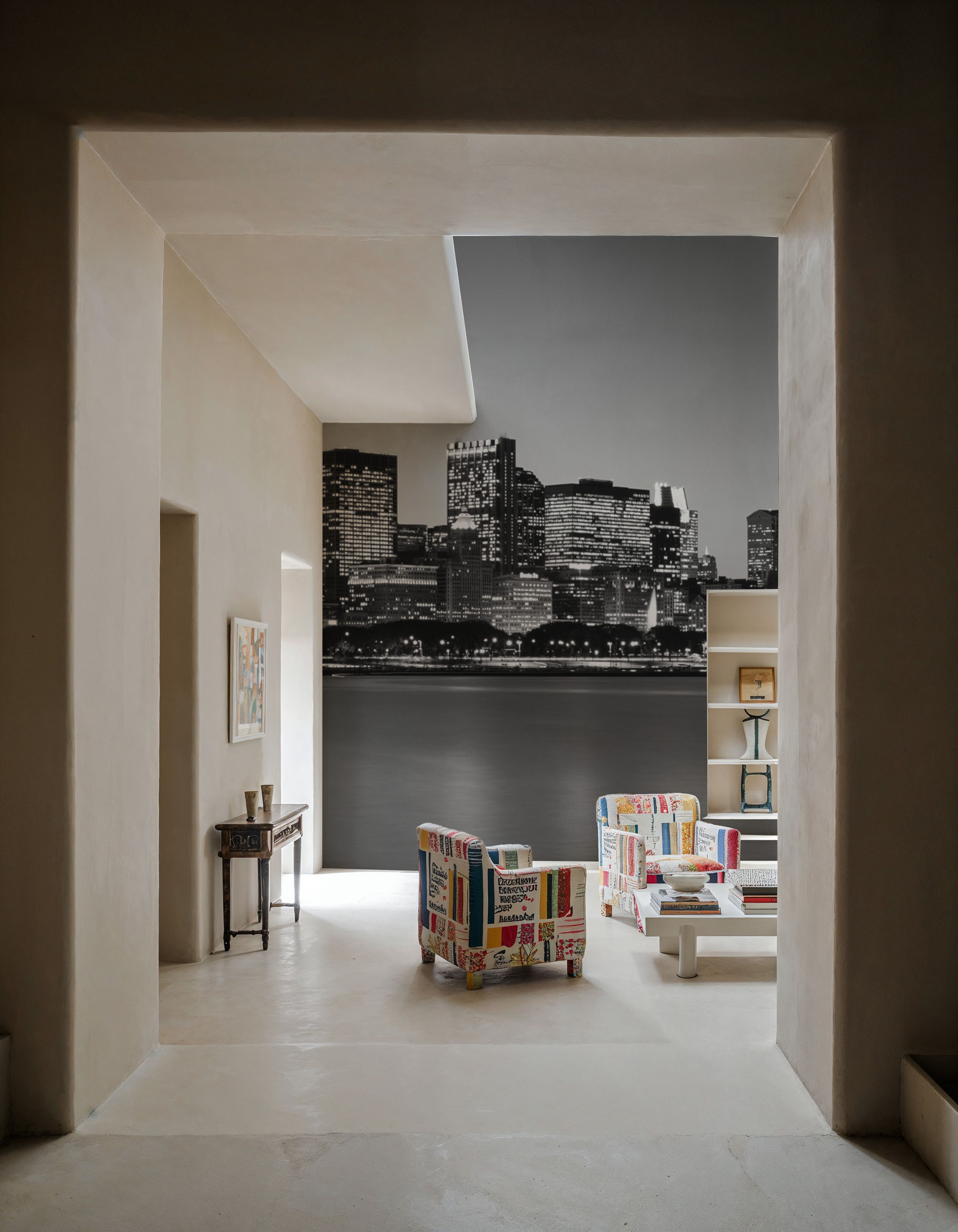 Manhattan Reflection Black & White