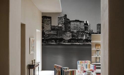 Manhattan Reflection Black & White