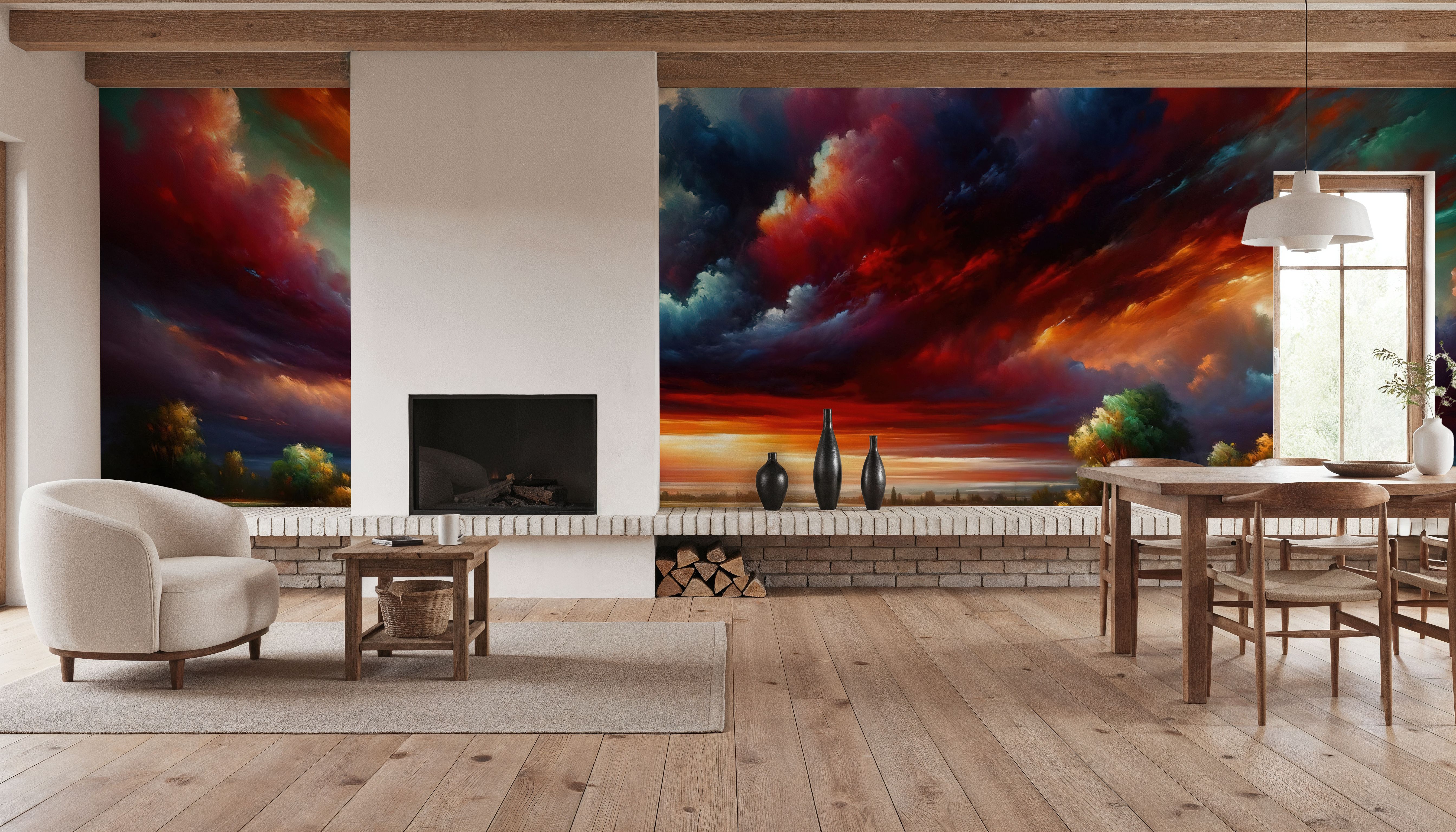 Watercolor Colorful Landscape