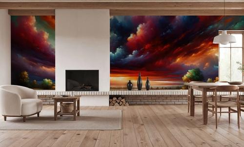 Watercolor Colorful Landscape