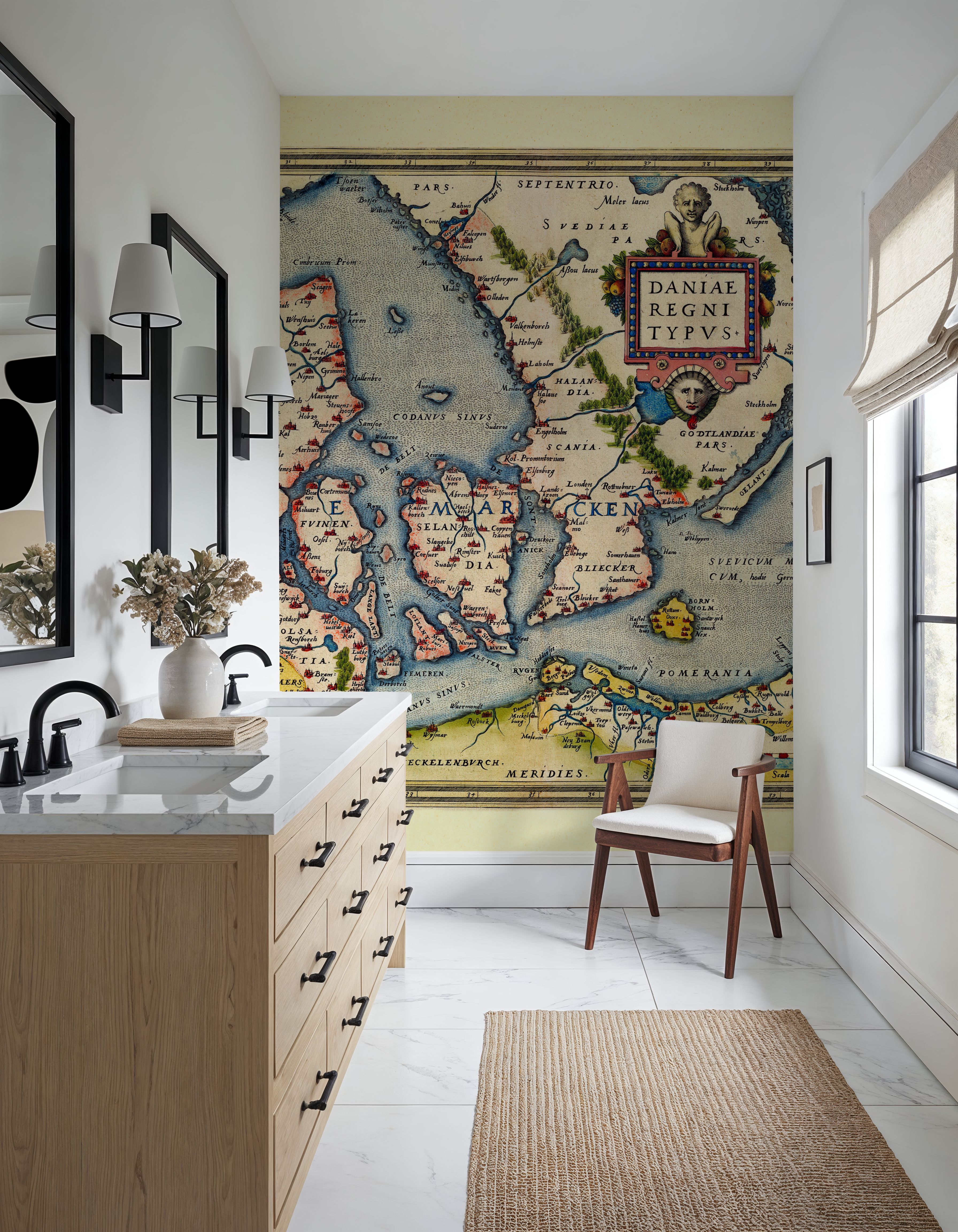 Old Map of Denmark 1570
