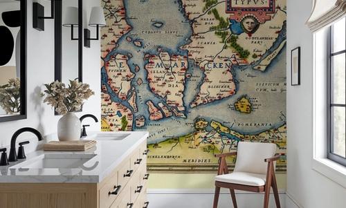 Old Map of Denmark 1570