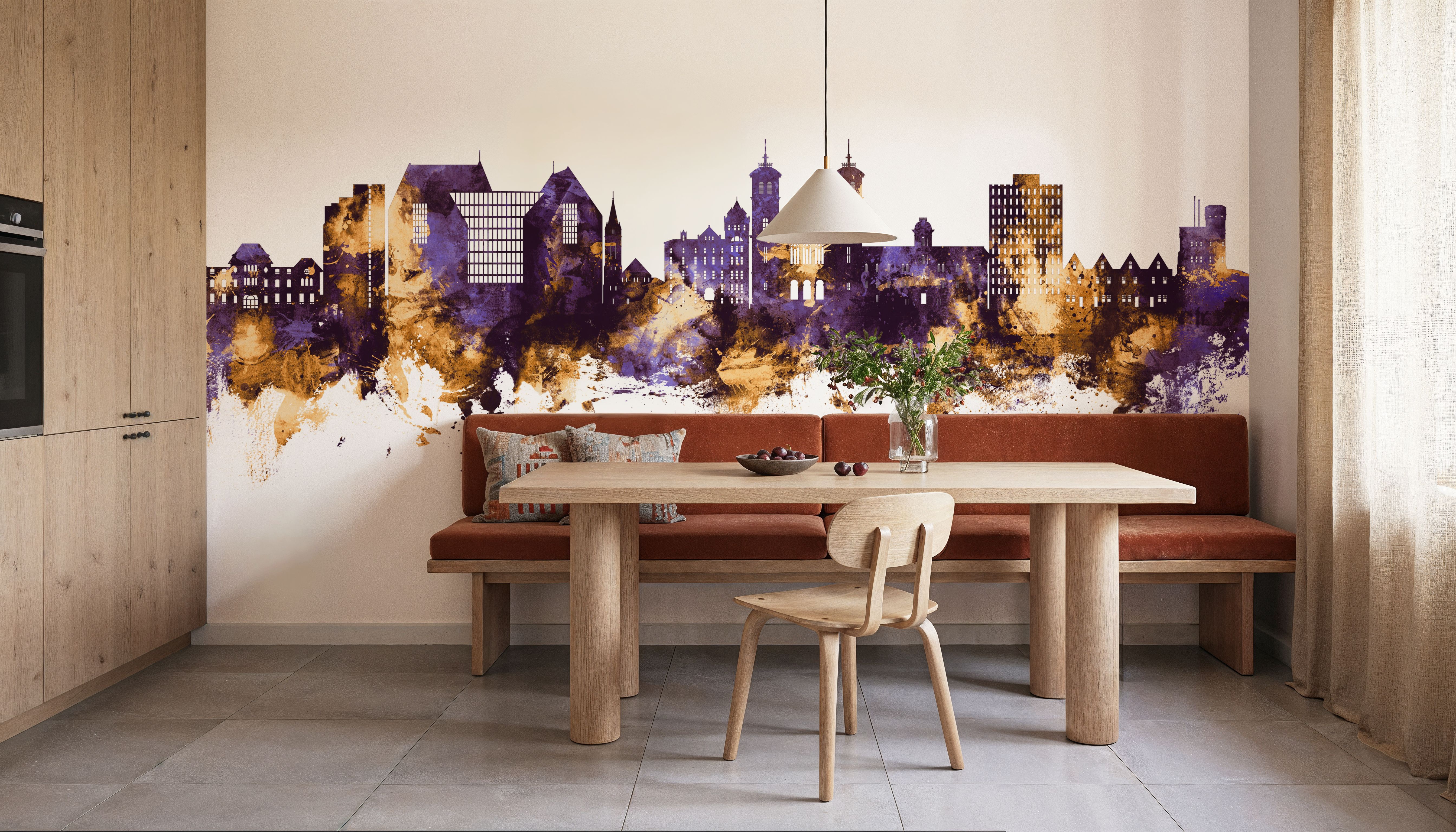 St John's Canada Skyline Purple & Gold