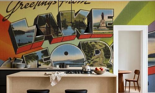 Greetings from Lake George - Screenprint Postcard