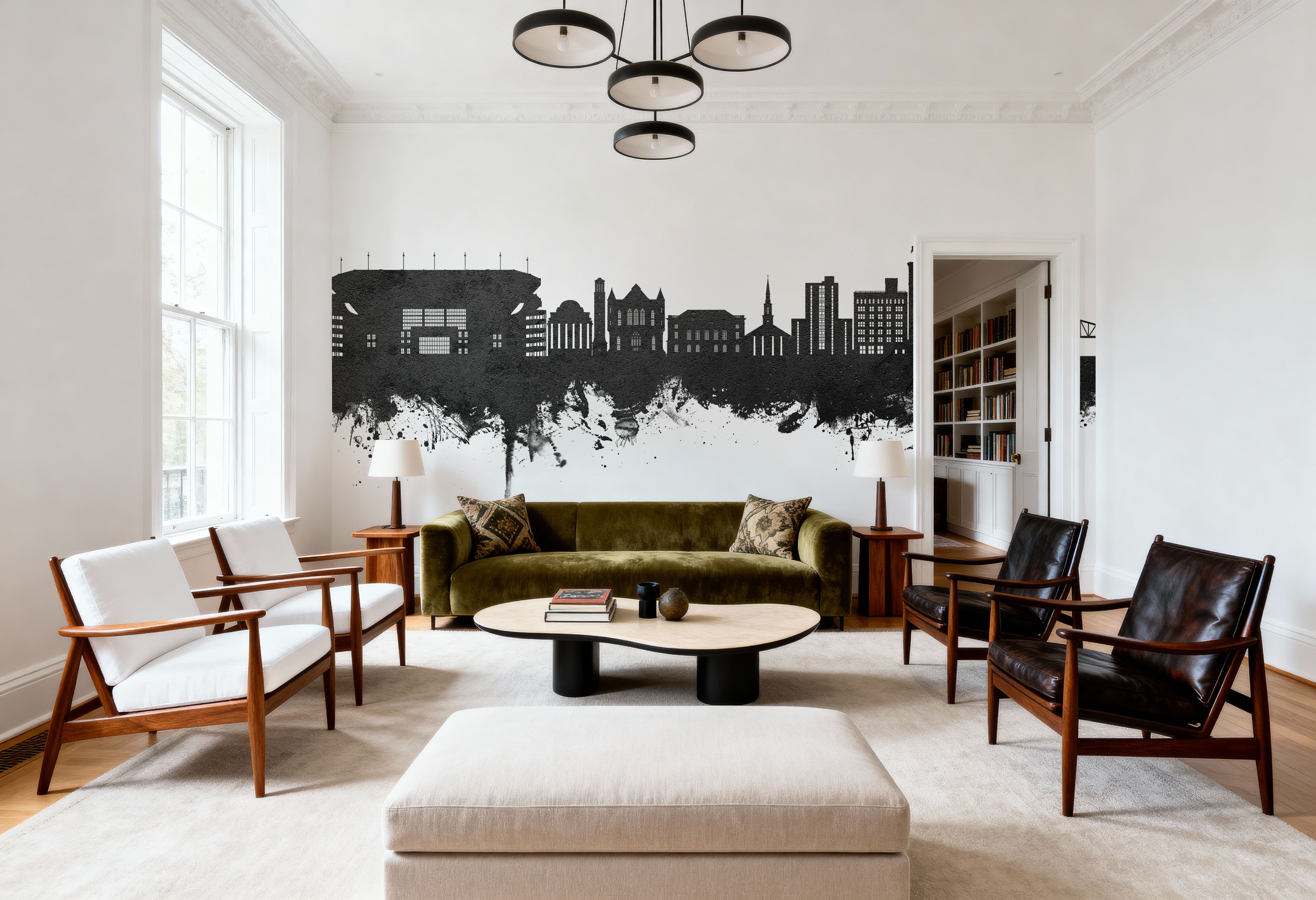 Tuscaloosa Alabama Skyline Black & White