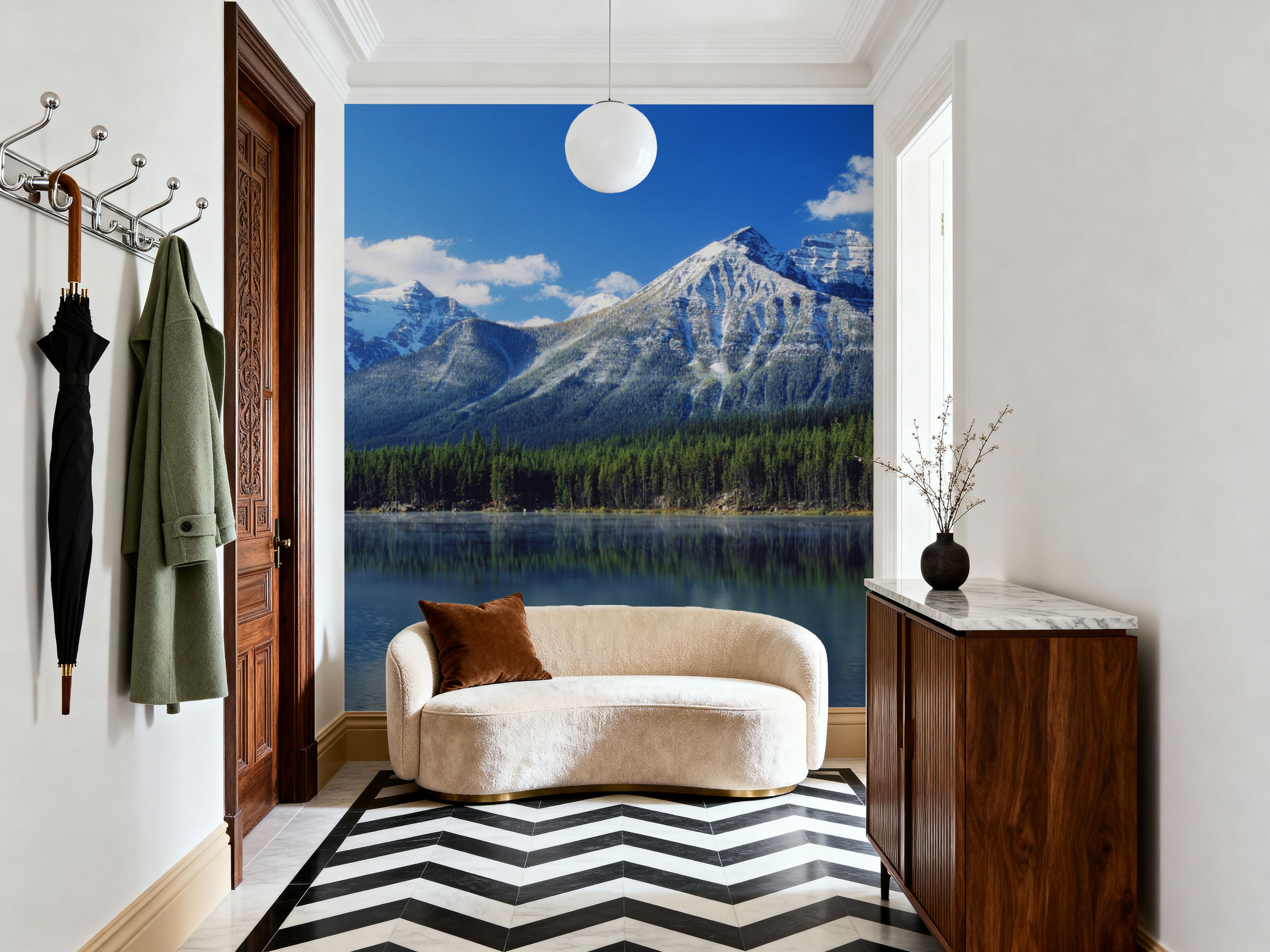 Mountain Lake Reflection Deep Blue