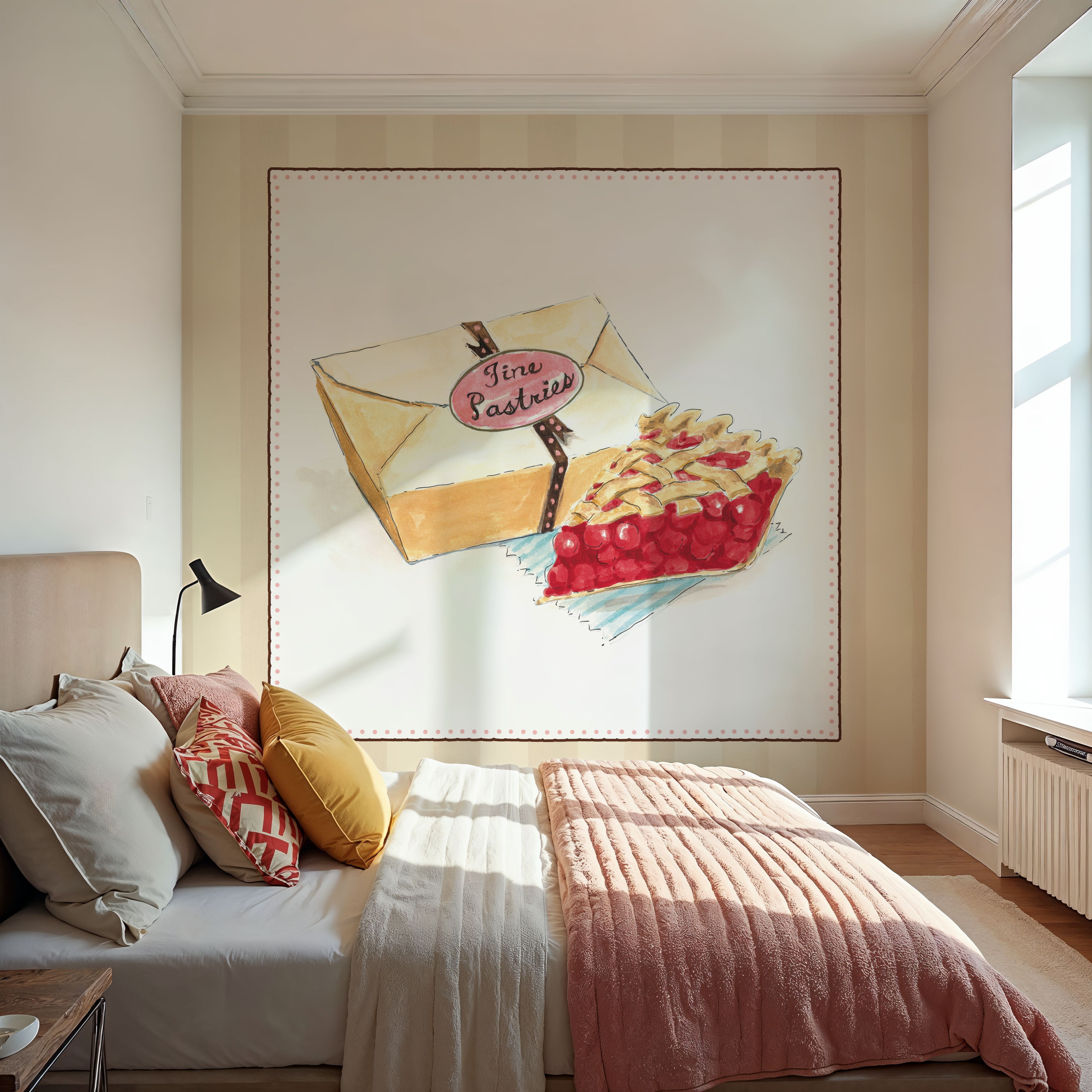 Slice of Pie on Stripes