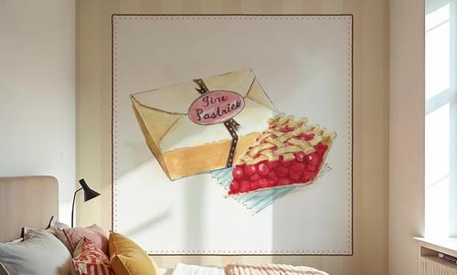 Slice of Pie on Stripes