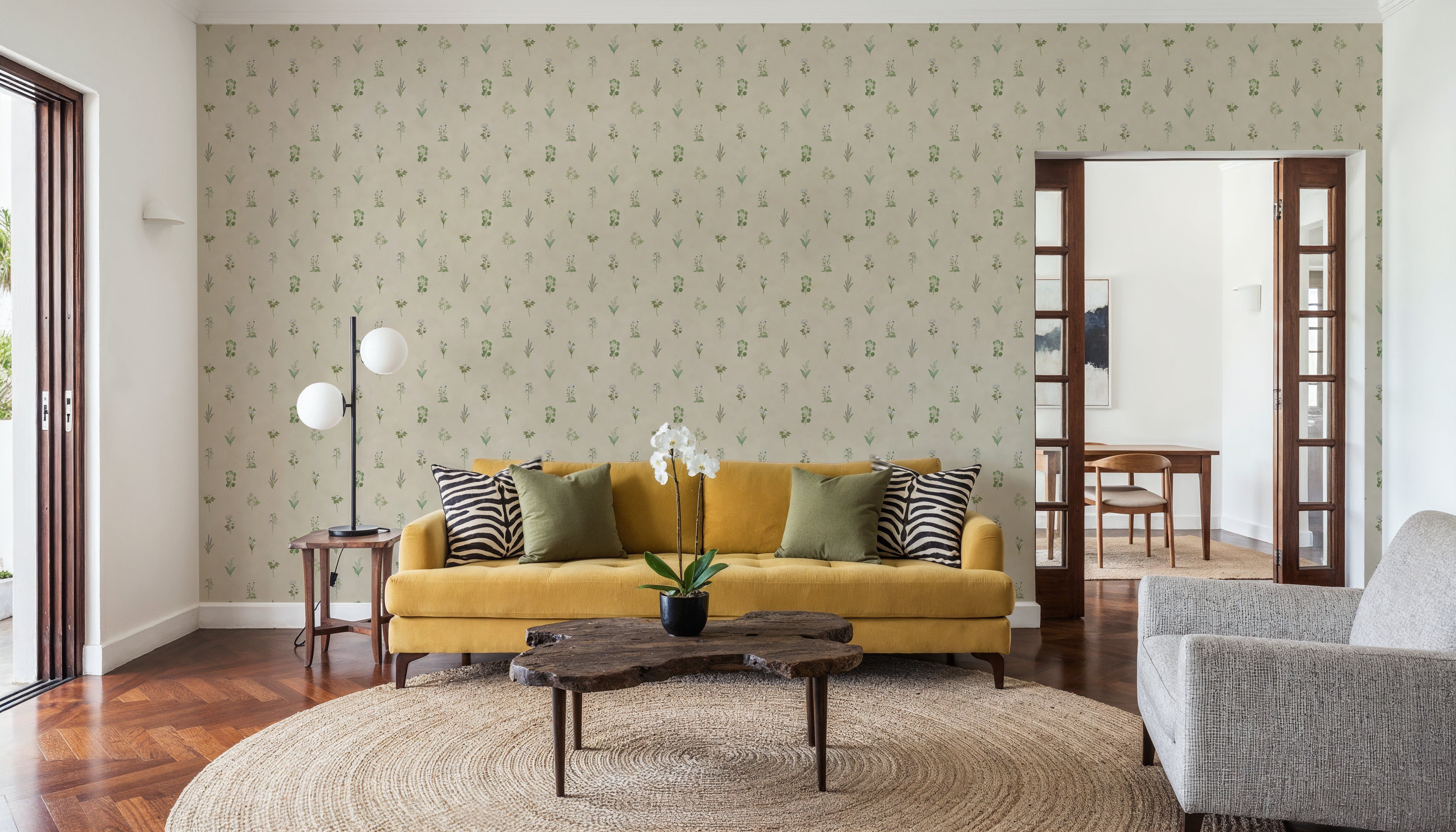 Nordic Flora Ivory, Light Beige