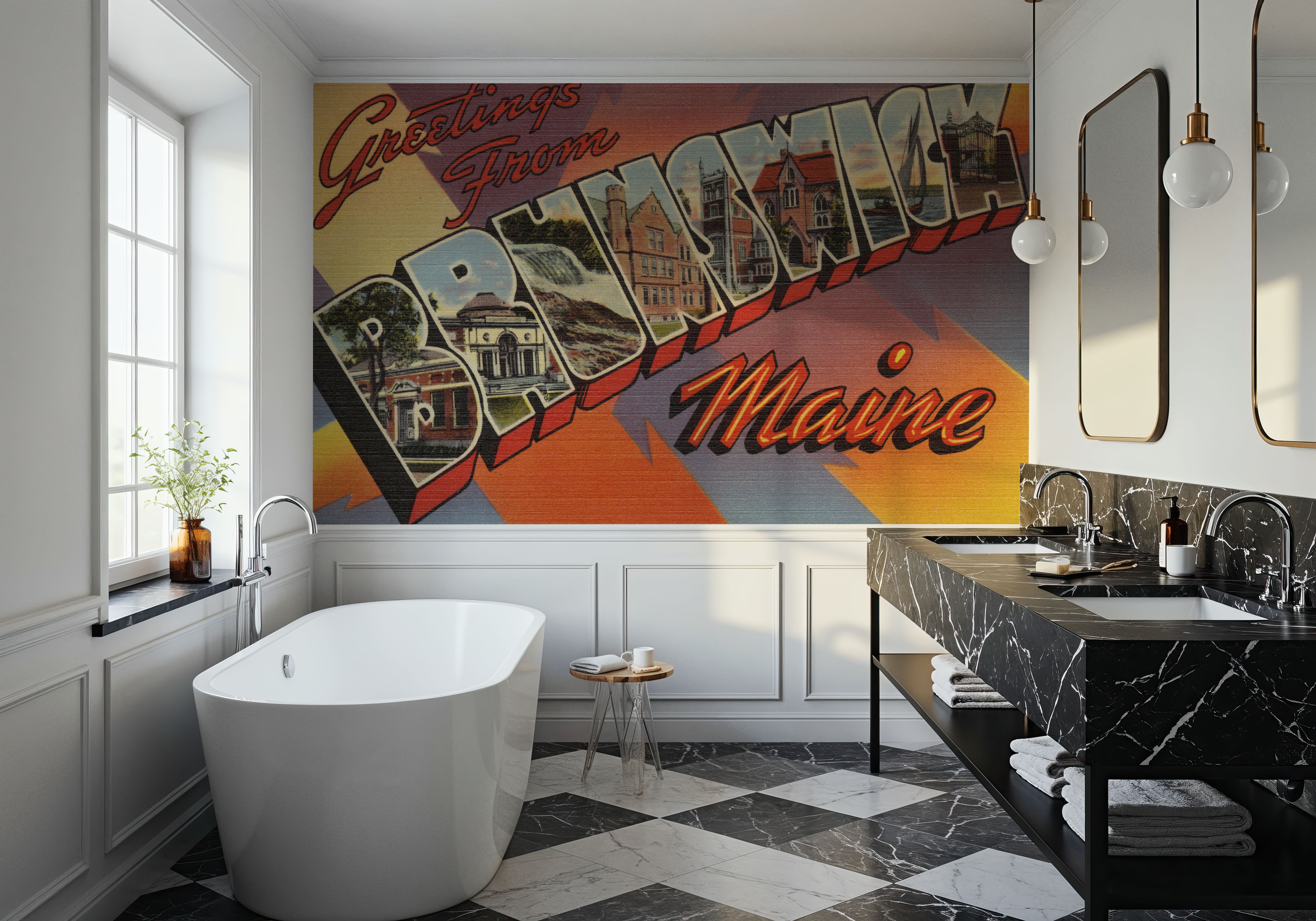 Greetings from Brunswick - Screenprint Postcard