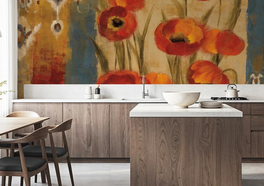 Ikat Floral Tapestry