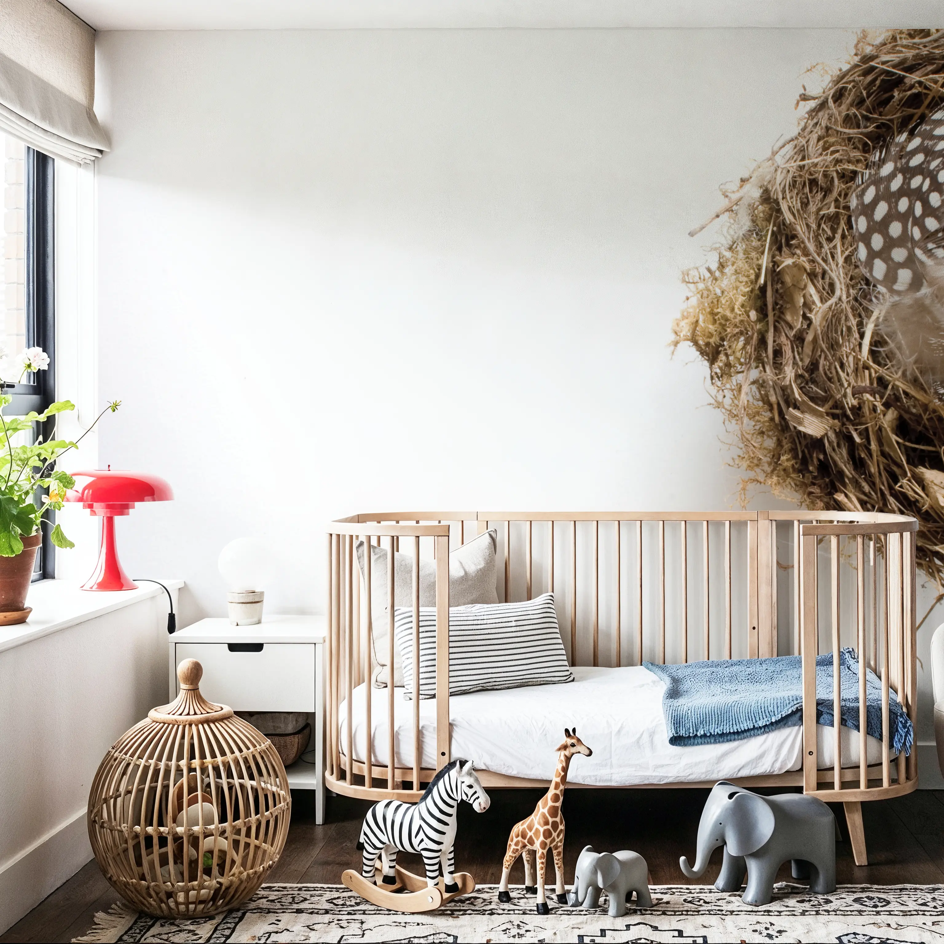 Papier Peint Panoramique - Empty Nest - Oiseaux Animaux - Marron - chambre d'enfant - Wallism Belgique - Encollage au mur ou Autocollant