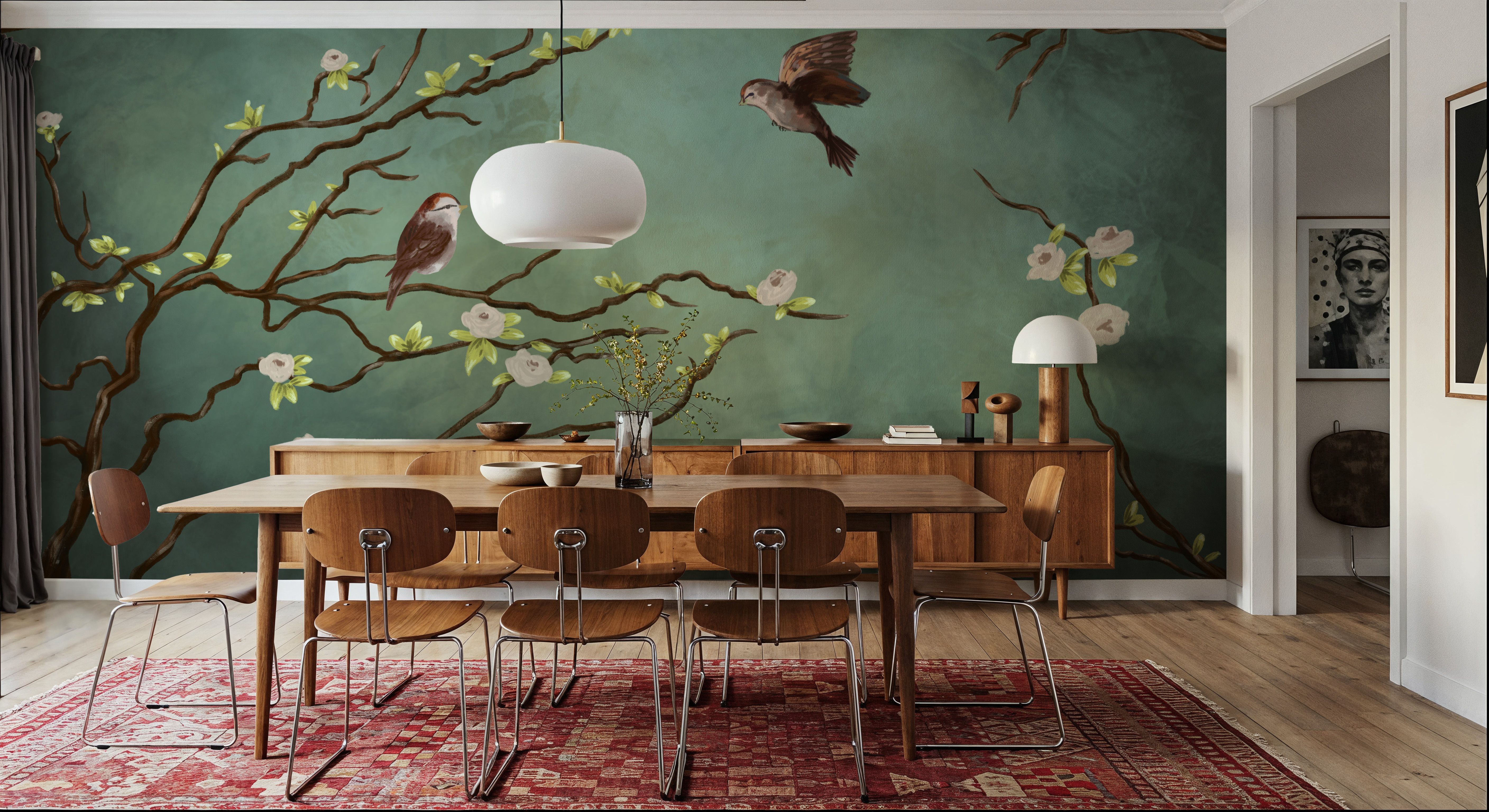 Pretty Birds in Love Tapete | Chinoiserie