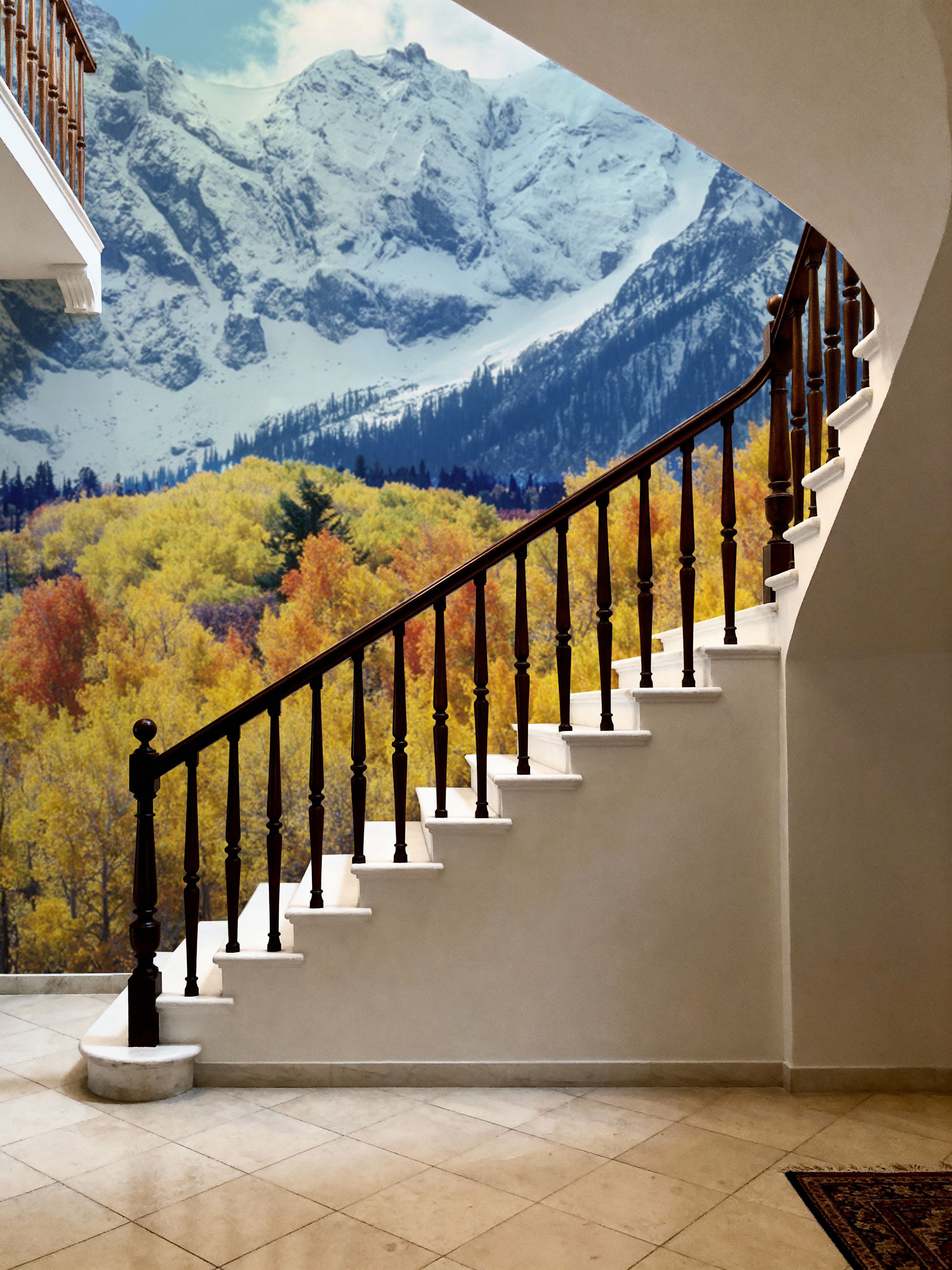 Misty Autumn Peaks Blue