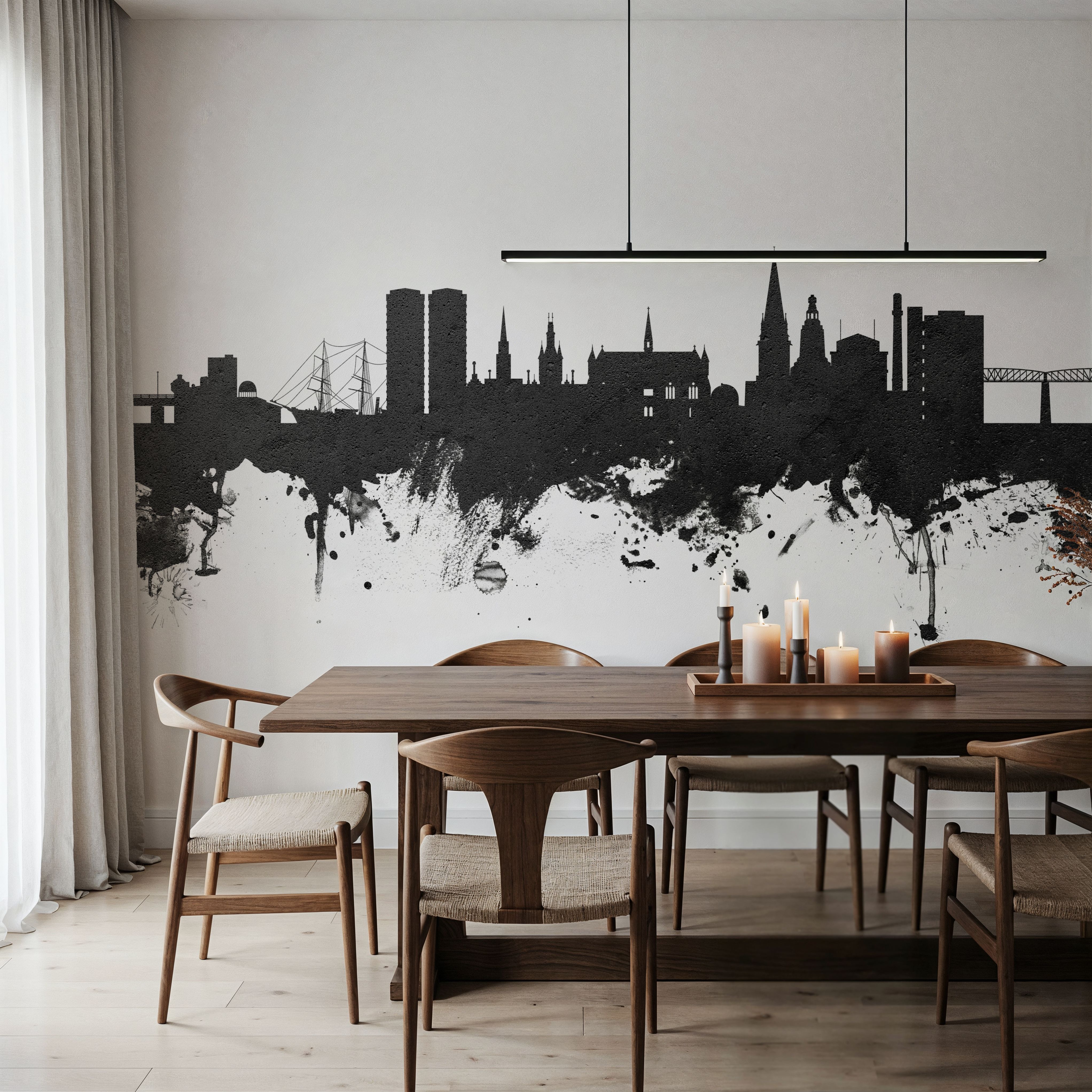 Dundee Scotland Skyline Black & White